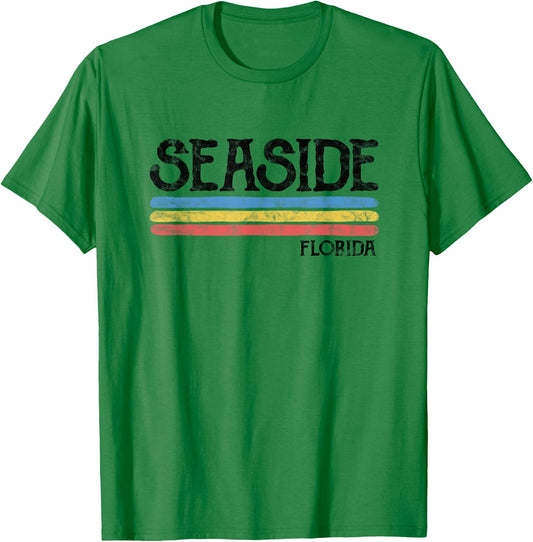 Vintage Seaside Florida FL Gift Love Souvenir Home T-Shirt - T-Shirt | Irish Green