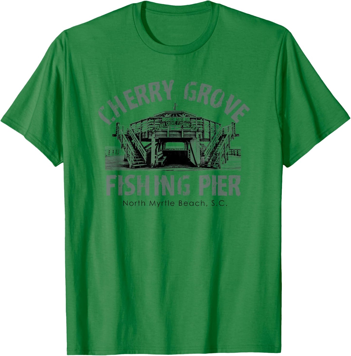 Cherry Grove Pier North Myrtle Beach S.C. Dock Photo T-Shirt - T-Shirt | Irish Green