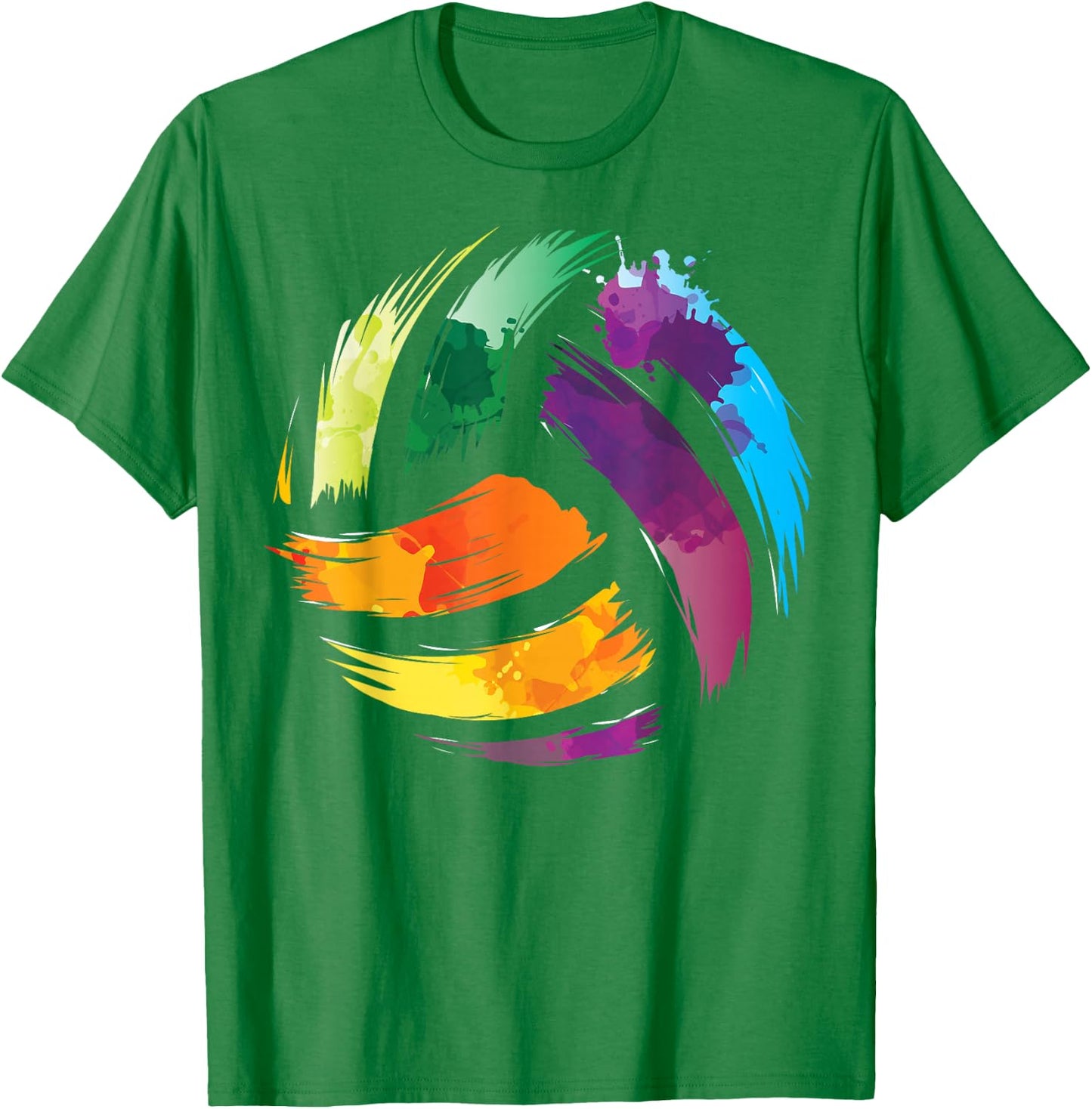 Colorful Volleyball Shirt | Cute Colorsplash Ball Gift T-Shirt - T-Shirt | Irish Green