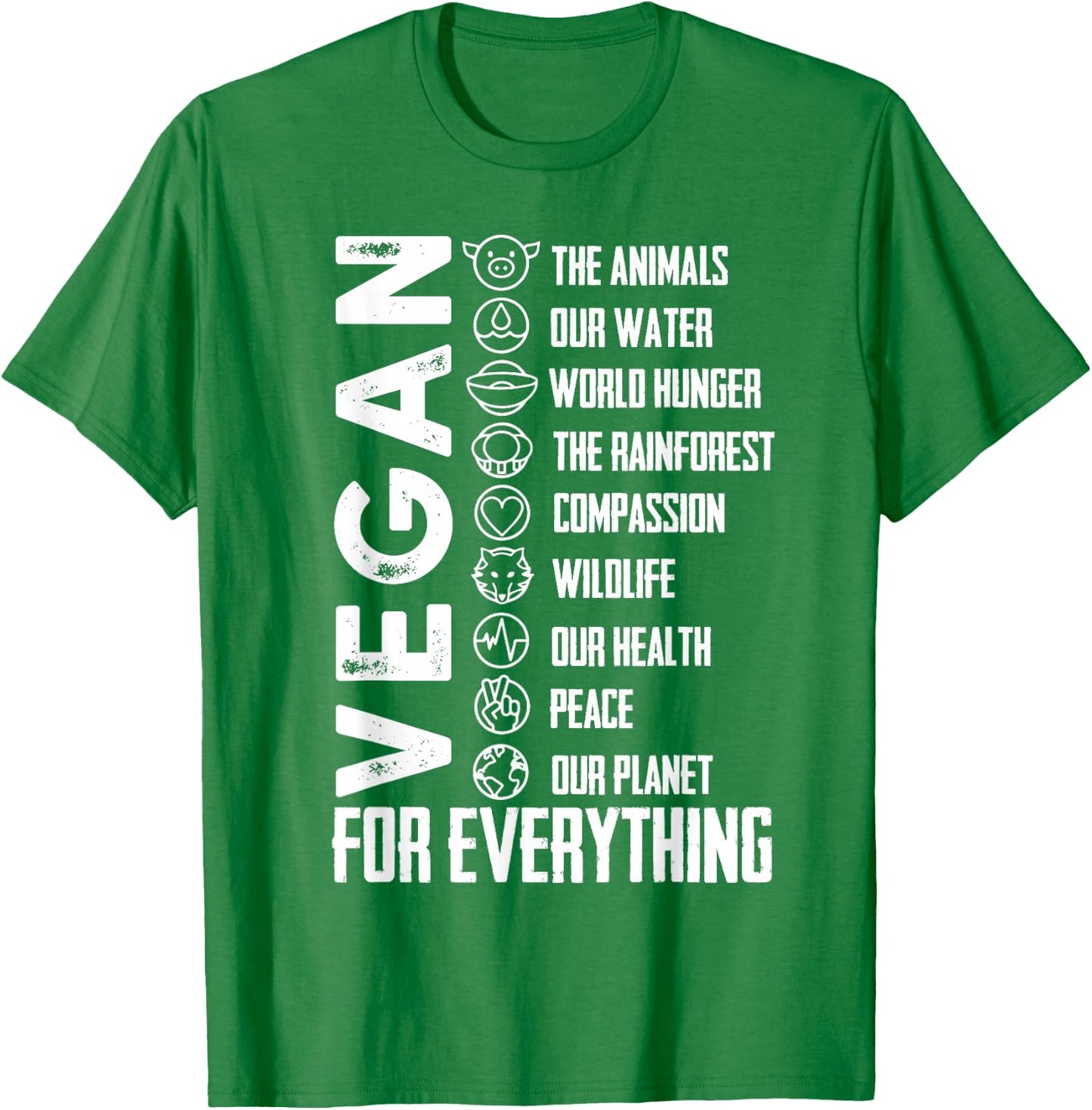 Vegan for Everything T Shirt Planet/Earth Day, Save The Bees T-Shirt - T-Shirt | Irish Green