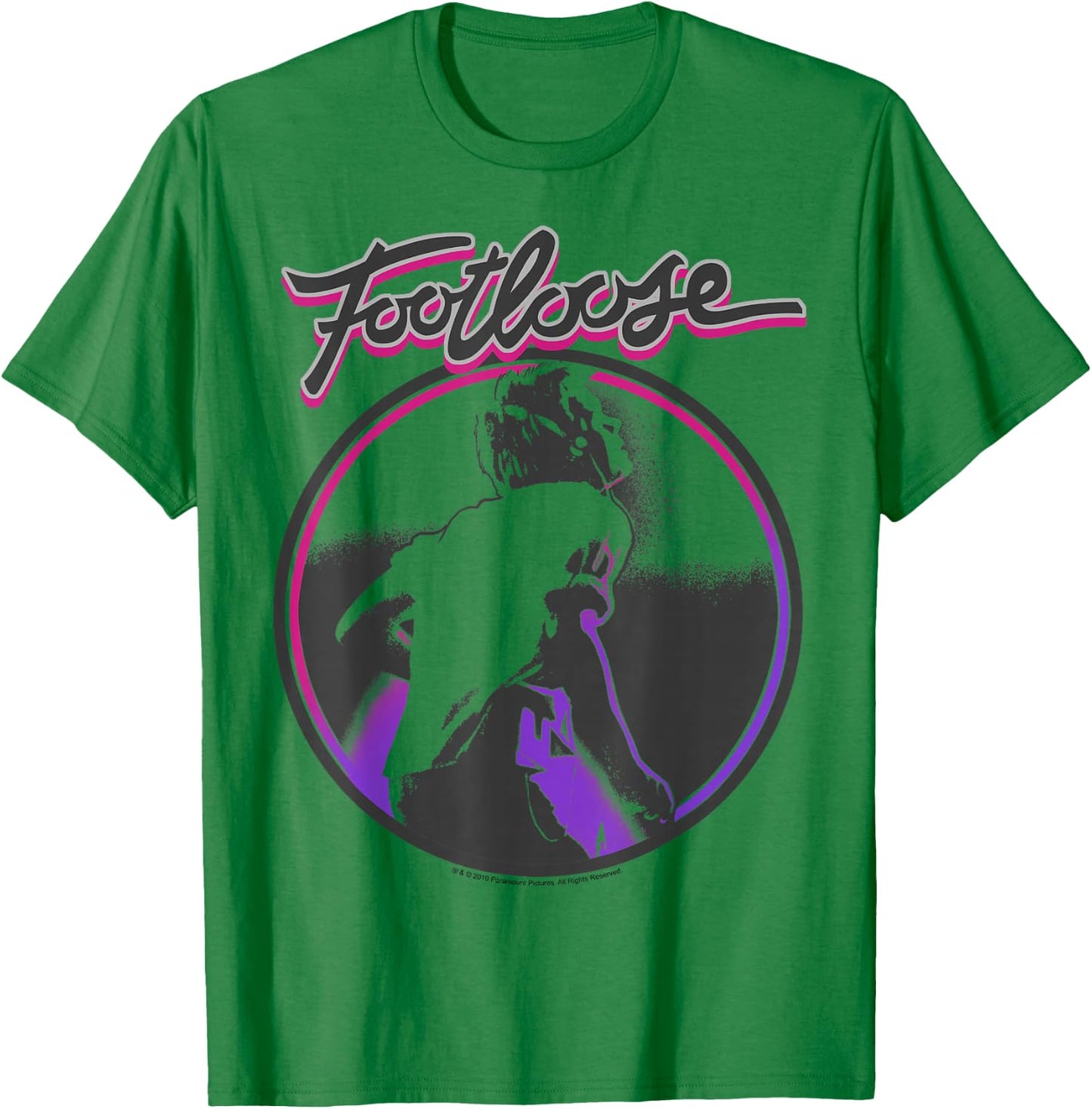 Footloose Ren McCormack Circle Portrait Title Logo T-Shirt - T-Shirt | Irish Green