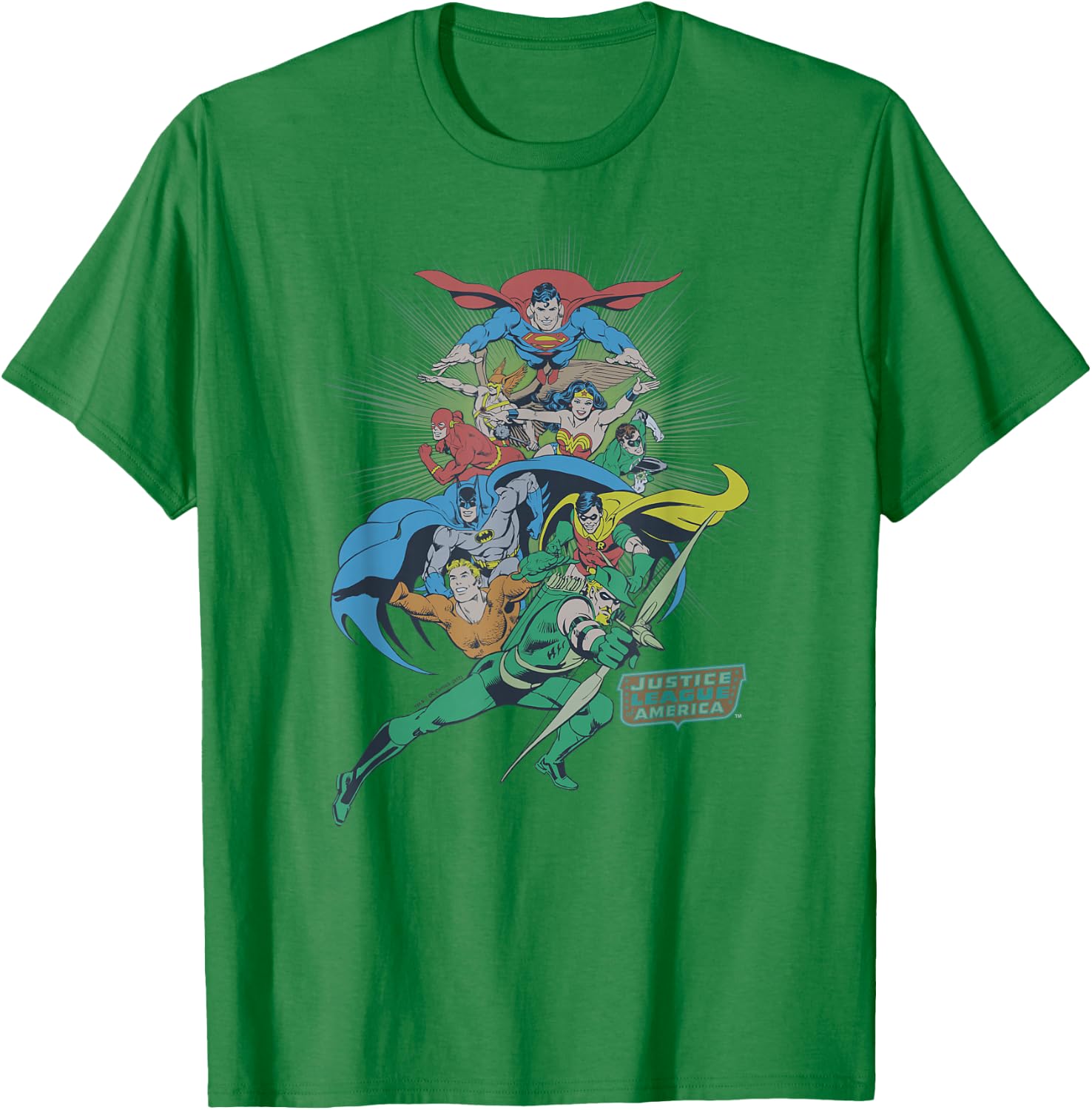 DC Comics Justice League In League , Women, Adult, Grey, Small, Short Sleeve T-Shirt - T-Shirt | Irish Green