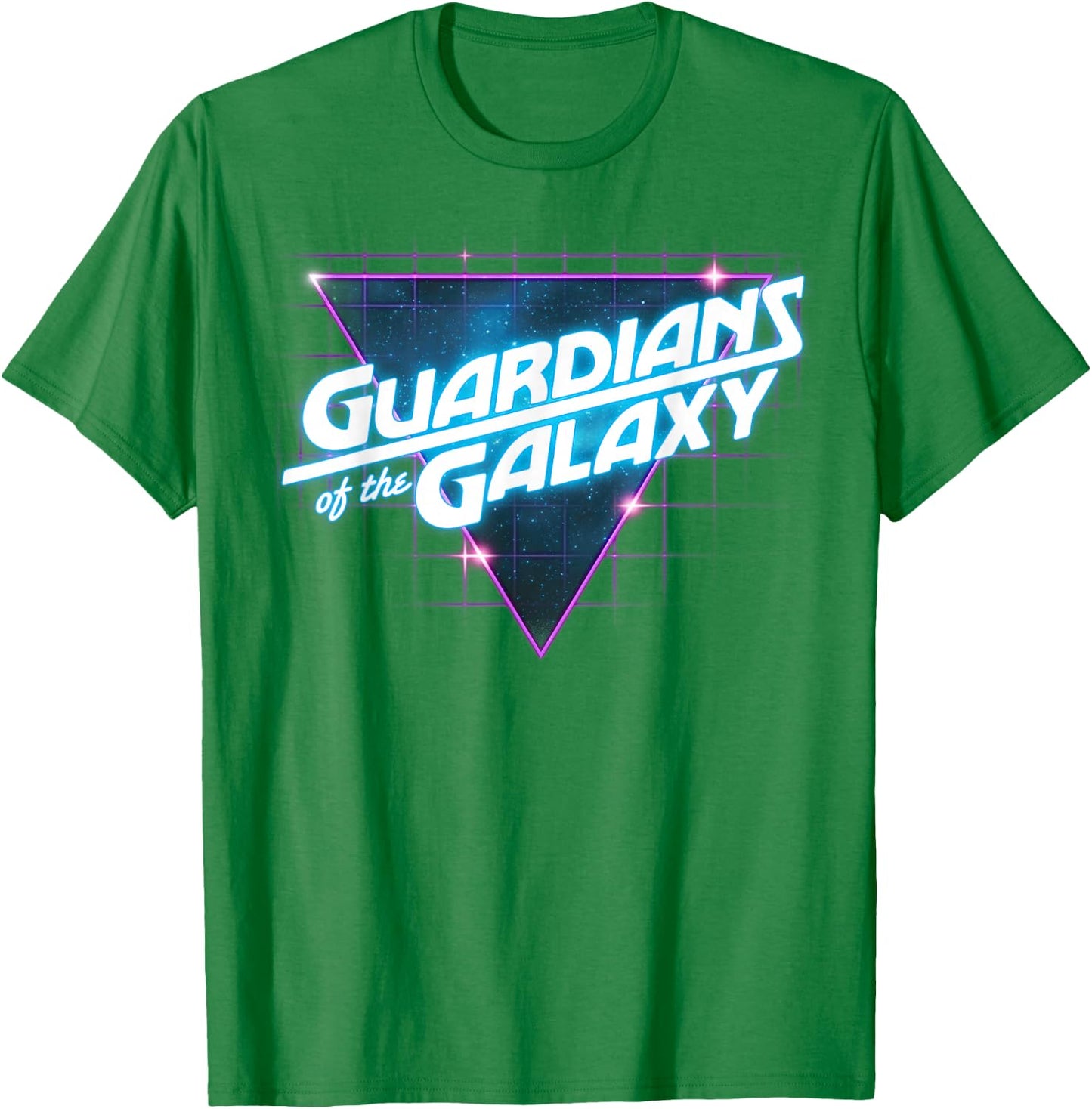 Marvel Guardians of The Galaxy Vintage Grid Neon Logo T-Shirt - T-Shirt | Irish Green