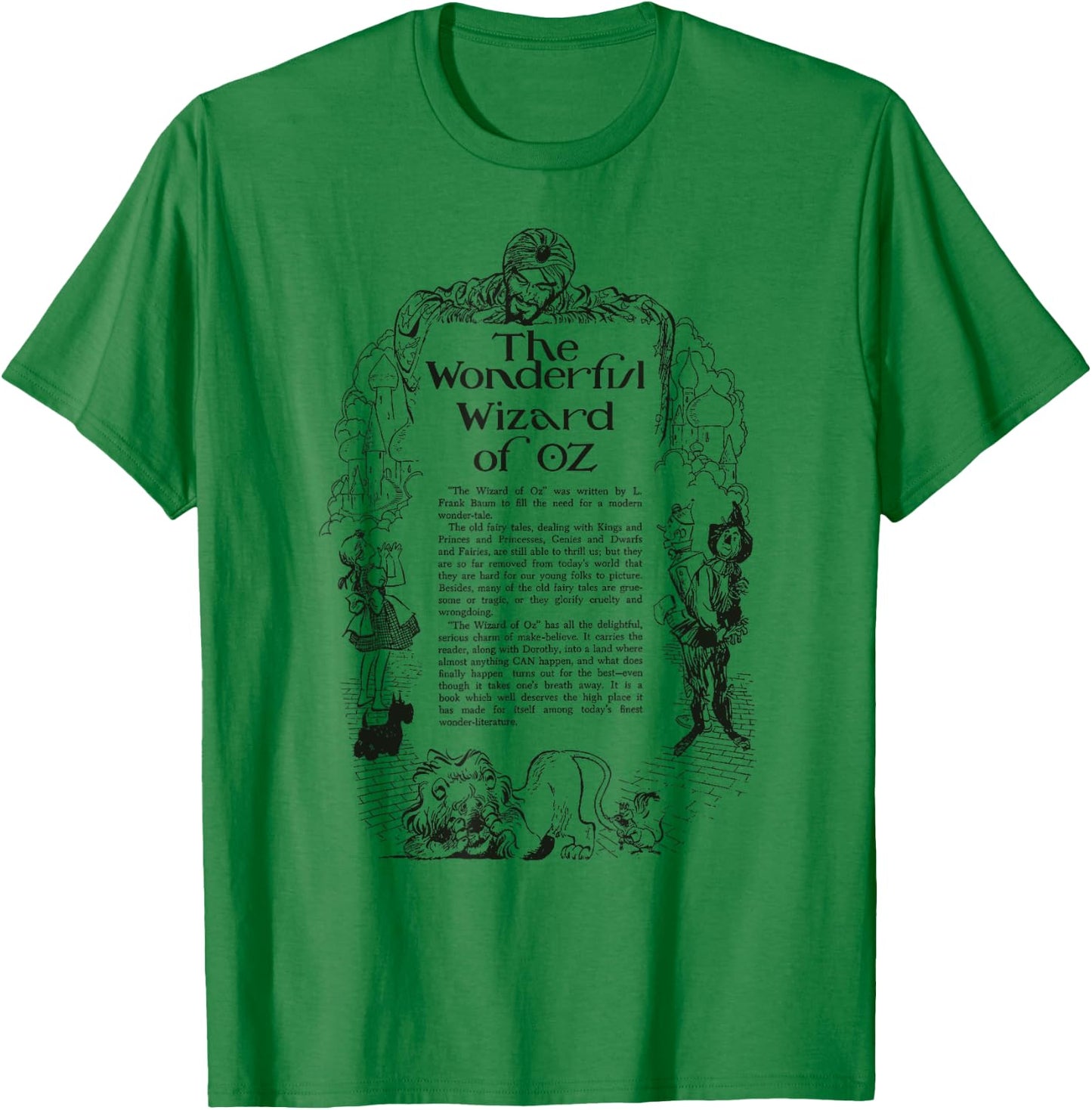 Oz Book Dorothy Toto Lion Scarecrow Oz Tin Man Wizard of OZ T-Shirt - T-Shirt | Irish Green