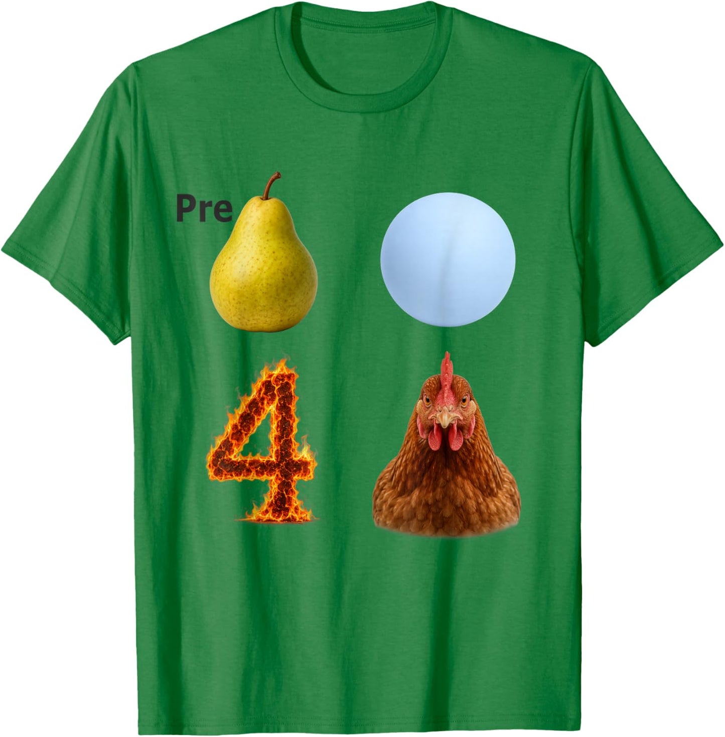 Pre Pear Uranus 4 Chicken Funny Meme T-Shirt - T-Shirt | Irish Green