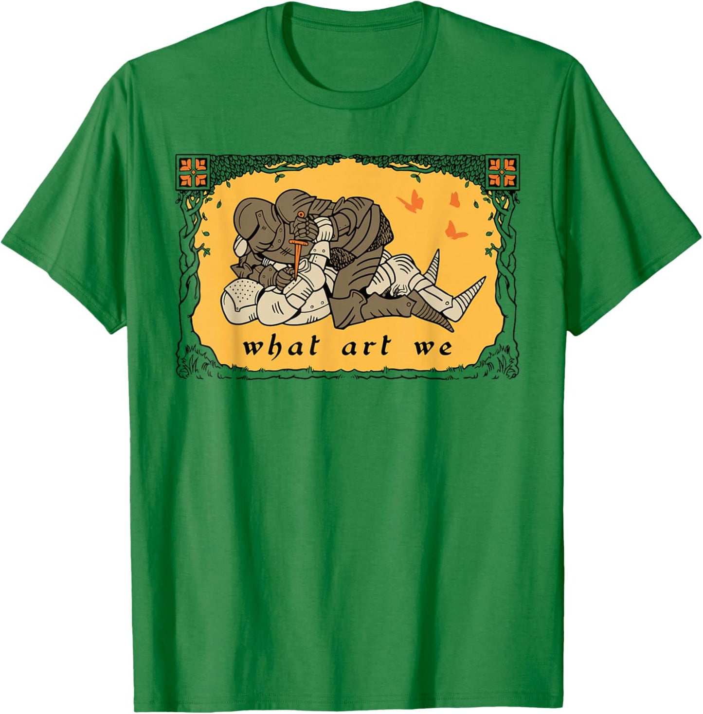 What Art We Knights LGBT Gay Lesbian Bisexual Trans Pride T-Shirt - T-Shirt | Irish Green