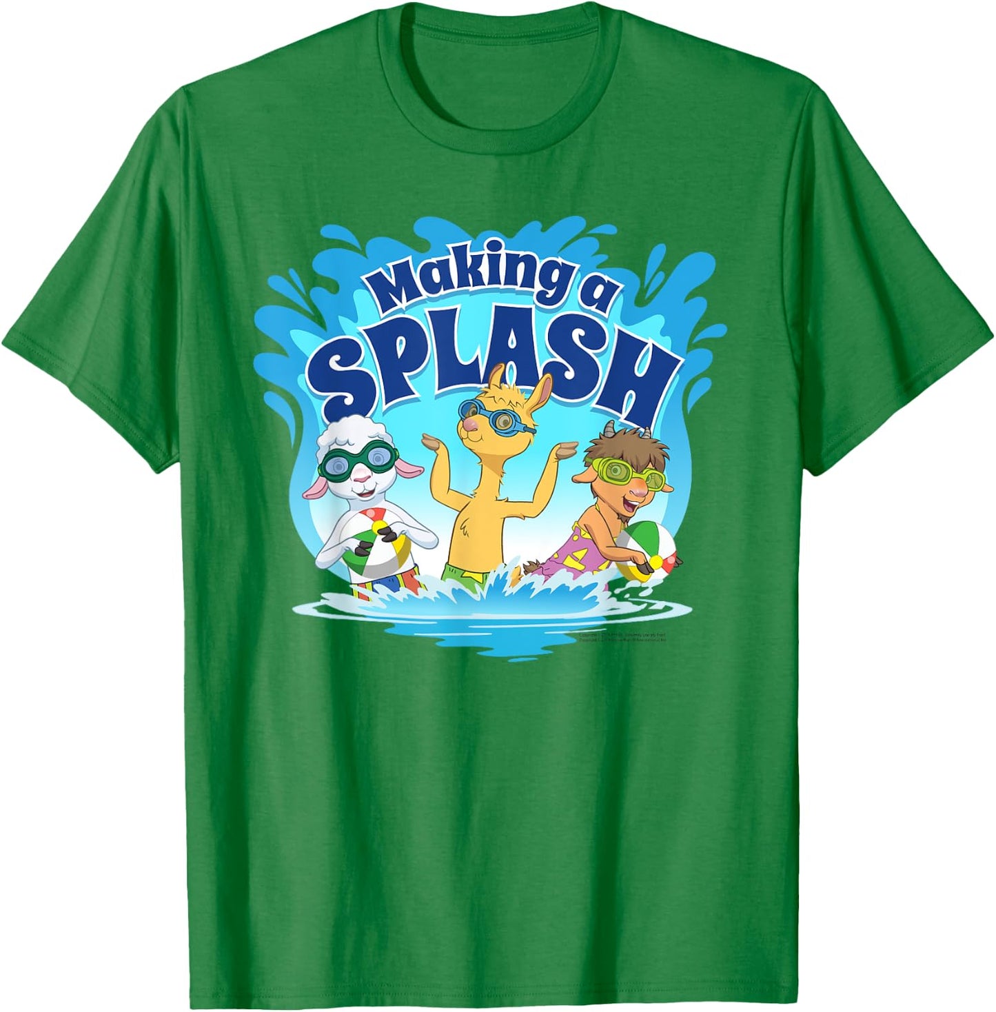 Llama Llama Netflix Pool Party "Making a Splash" Shirt T-Shirt - T-Shirt | Irish Green