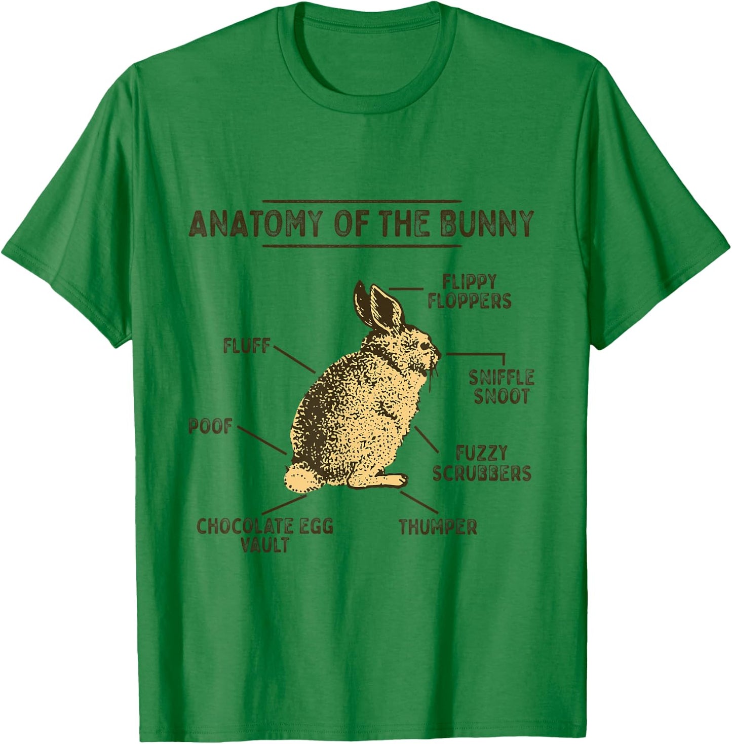 Anatomy Of The Bunny Rabbit Easter Lover Shirt T-Shirt - T-Shirt | Irish Green