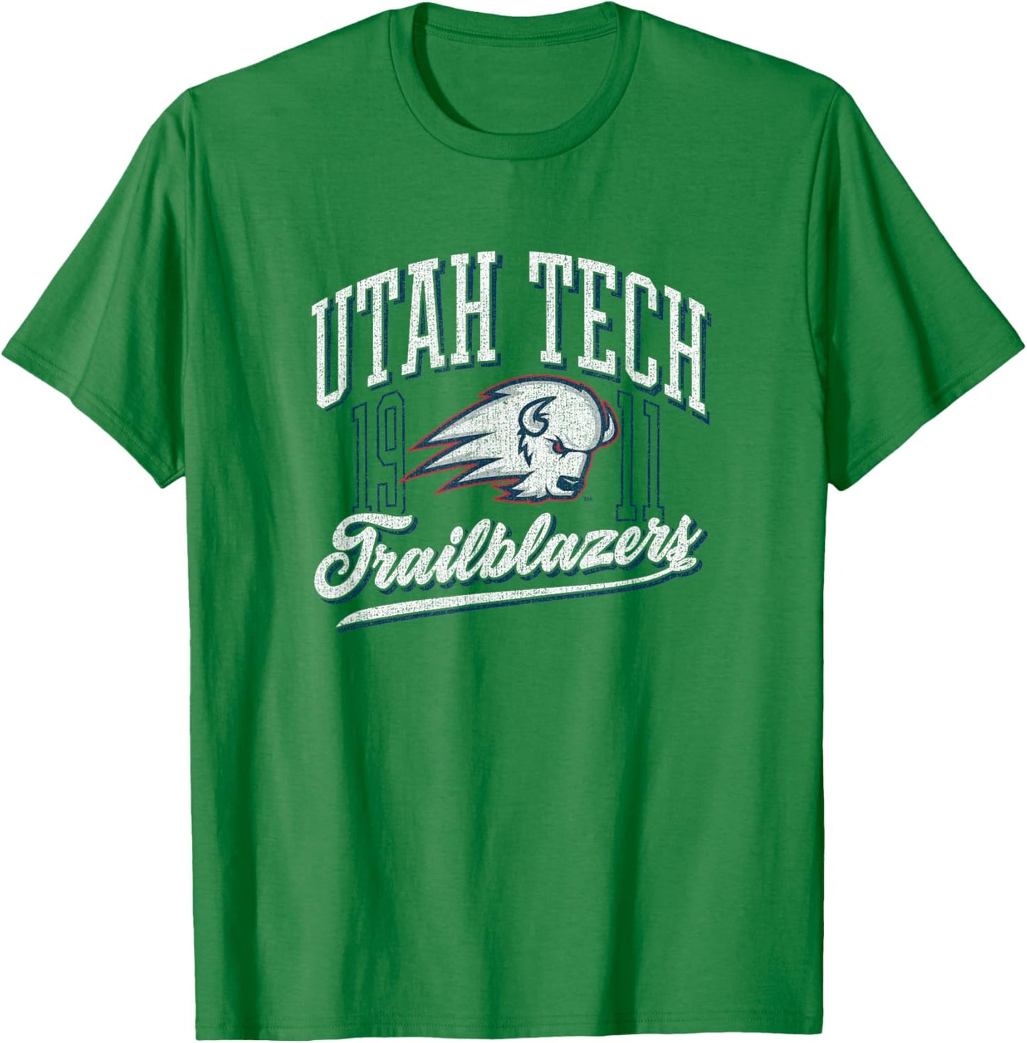 Utah Tech University Trailblazers Vintage Script Emblem T-Shirt - T-Shirt | Irish Green