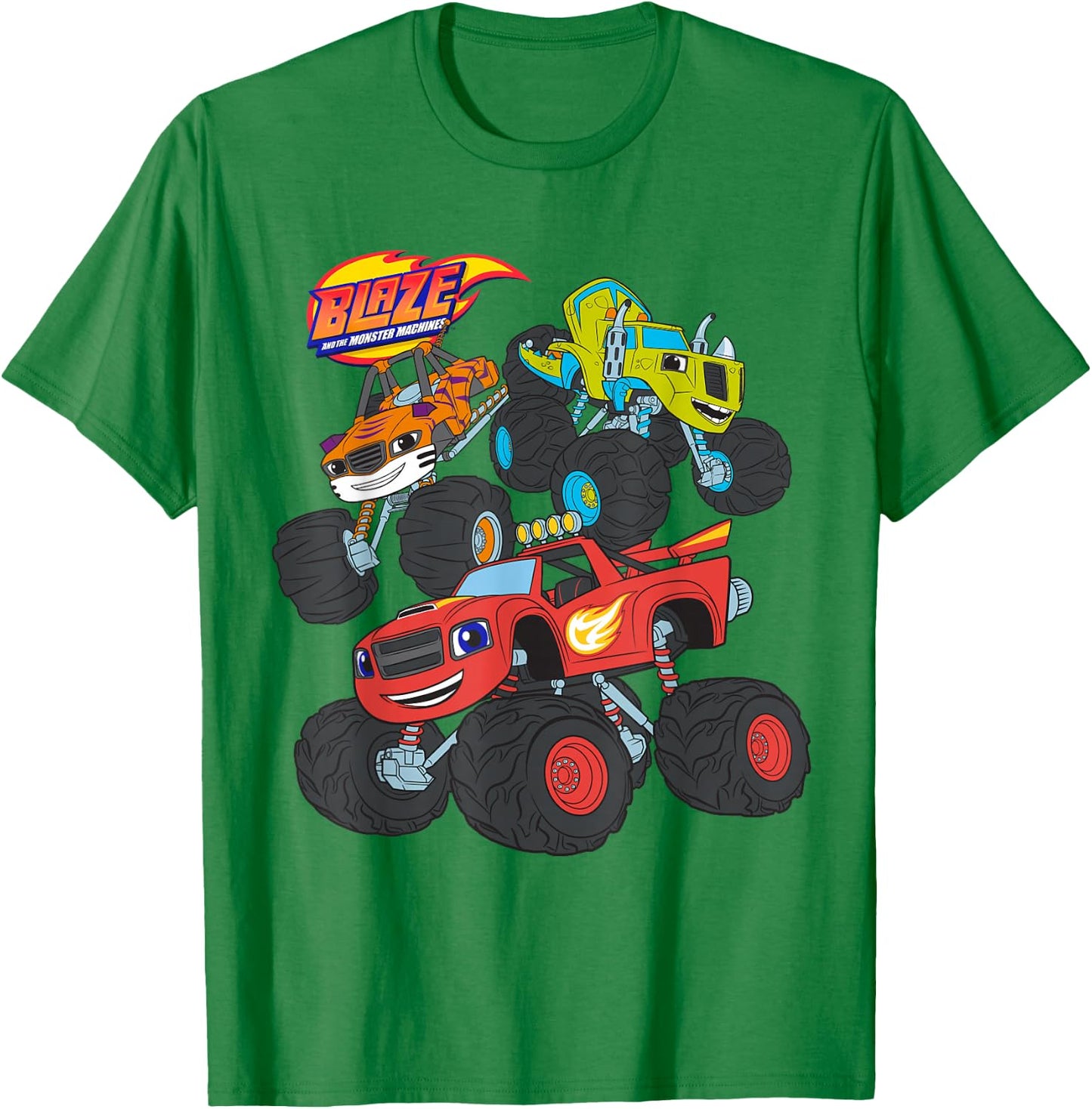 Blaze & The Monster Machines (BLAZE, STRIPES, ZEG) T-Shirt - T-Shirt | Irish Green