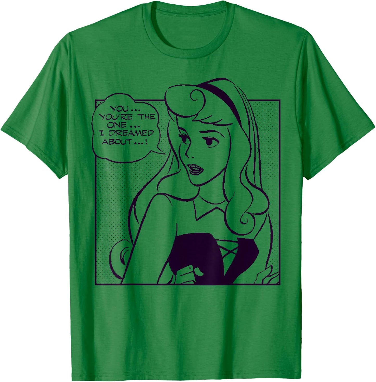 Disney Sleeping Beauty You're The One I Dreamed About Comic Small T-Shirt - T-Shirt | Irish Green