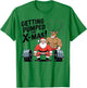 Christmas Santa Reindeer Deadlift Weightlift Gym Men Women T-Shirt - T-Shirt | Irish Green
