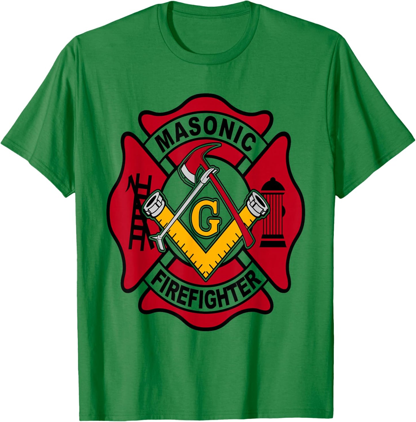 Masonic Firefighter T-Shirt - T-Shirt | Irish Green
