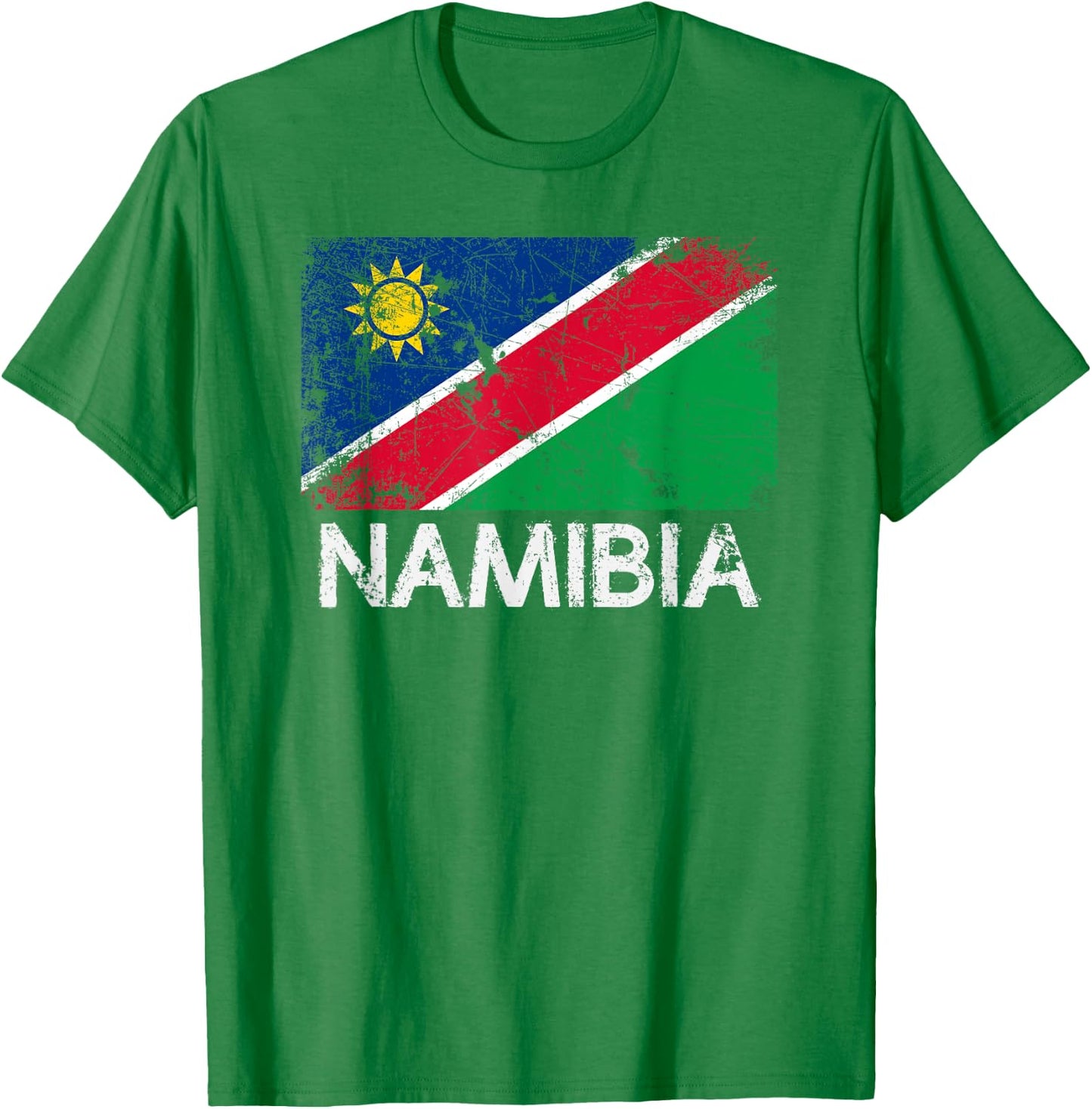Namibian Flag | Vintage Made In Namibia Gift T-Shirt - T-Shirt | Irish Green