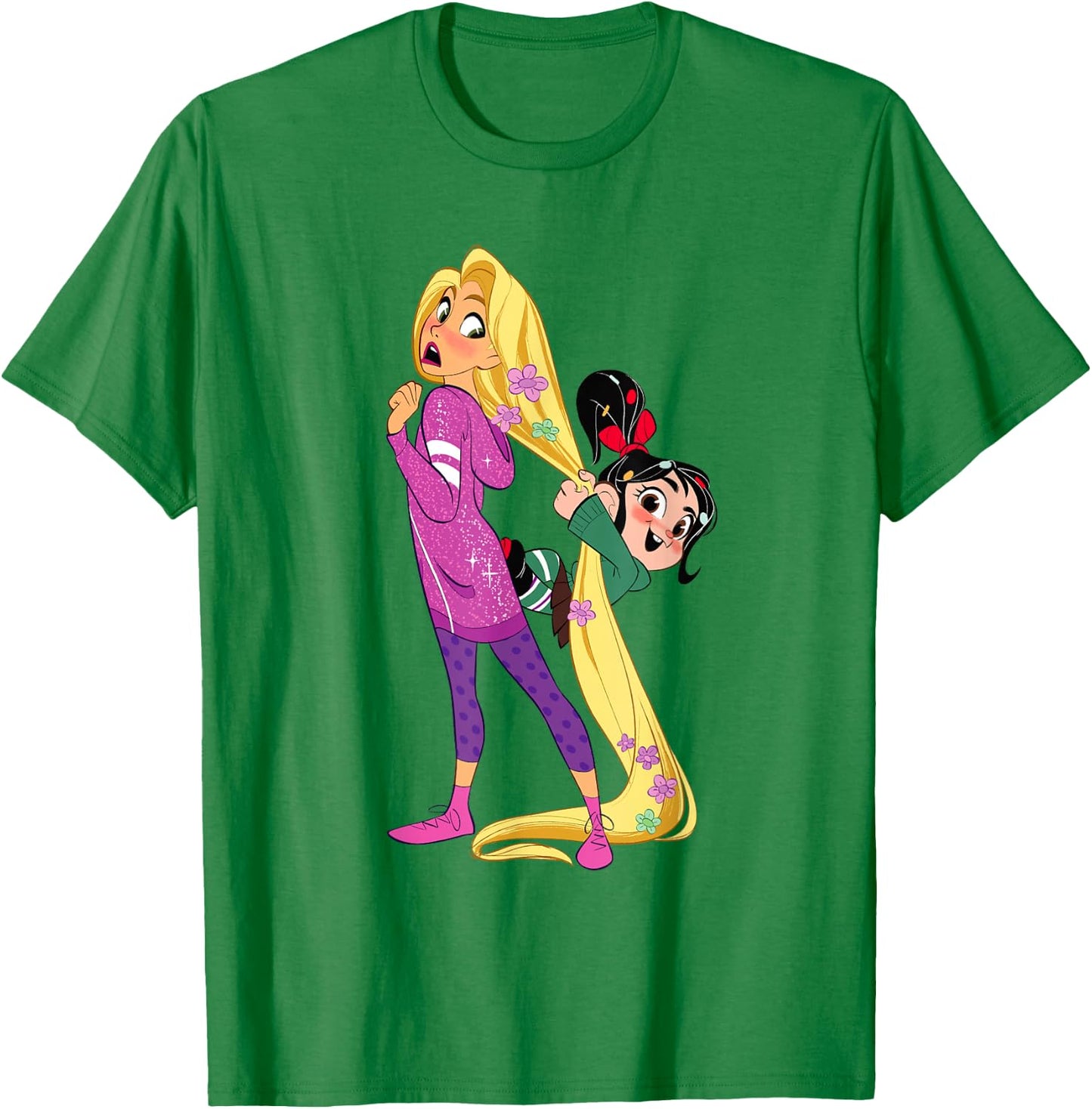 Disney Ralph Breaks The Internet Rapunzel Vanellope T-Shirt - T-Shirt | Irish Green
