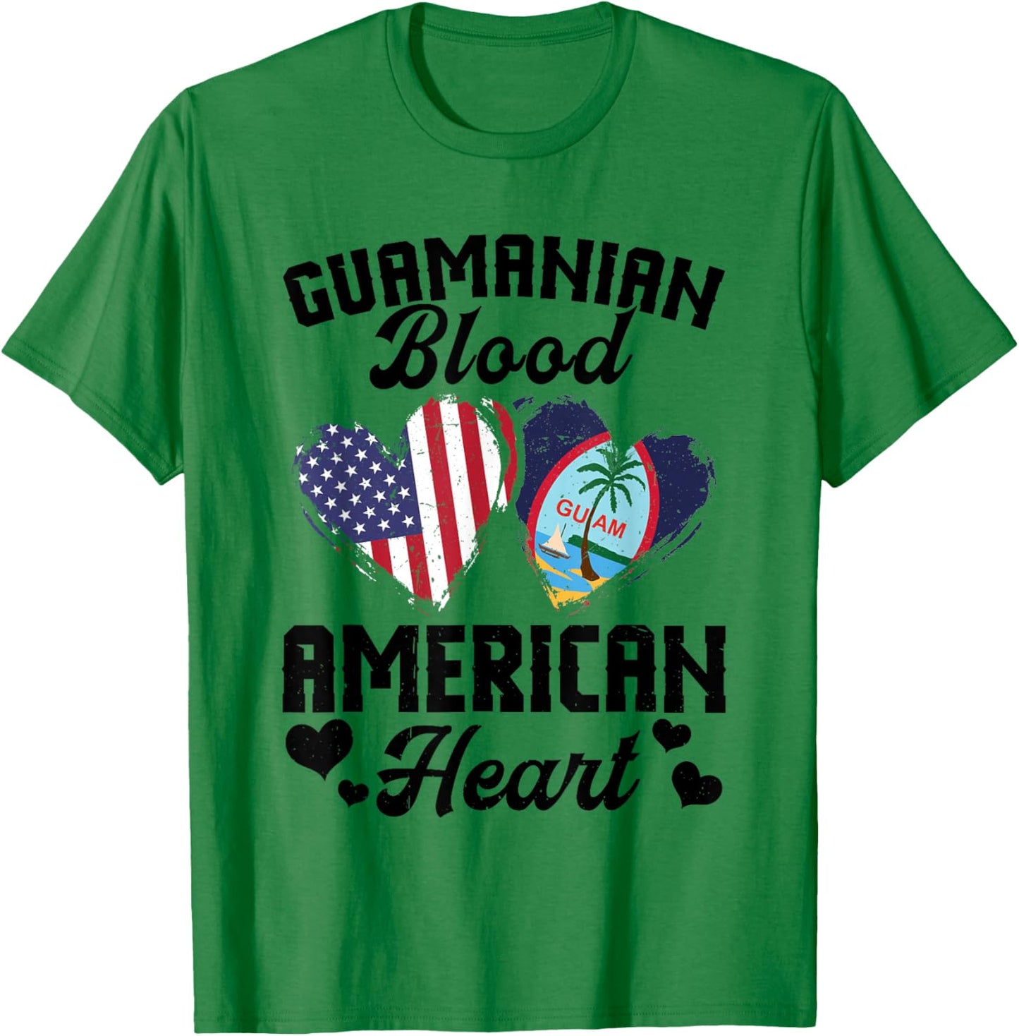 Guamanian Flag Uniform American Outfit US Flags Guam T-Shirt - T-Shirt | Irish Green