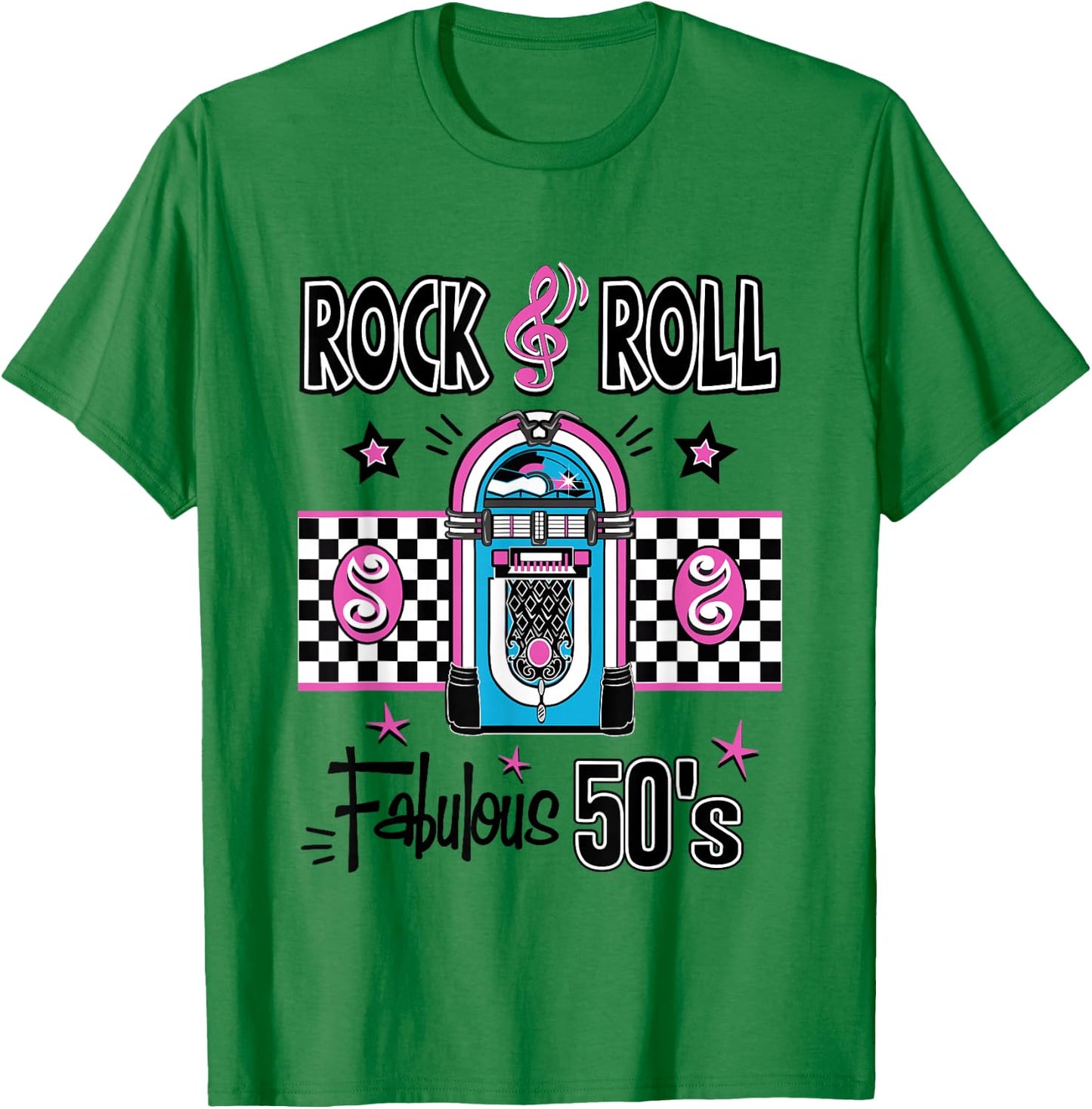 Rock N Roll 50s Sock Hop Dance Women Girls Men Rockabilly T-Shirt - T-Shirt | Irish Green
