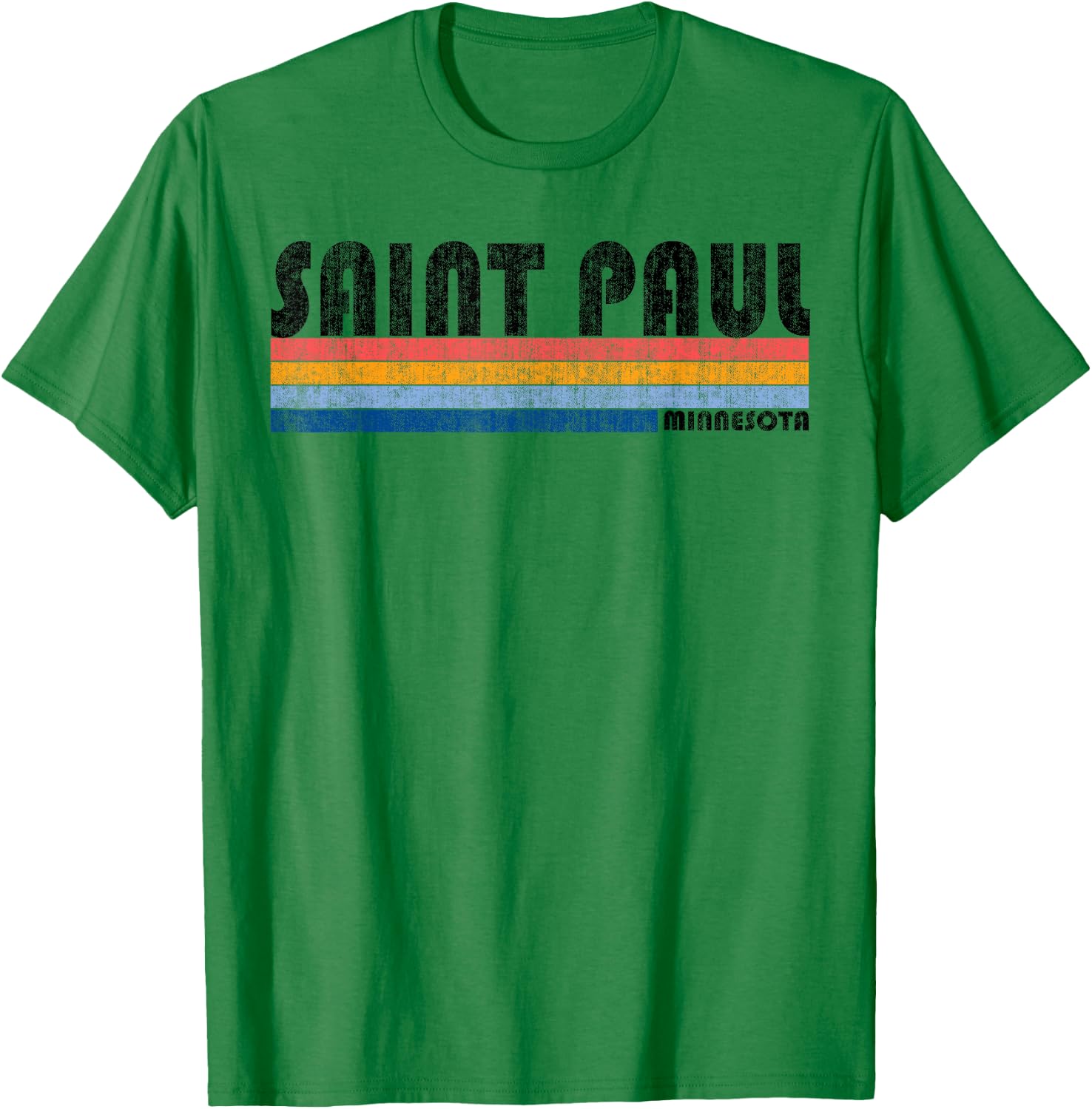 Vintage 1980s Style Saint Paul MN T-Shirt - T-Shirt | Irish Green