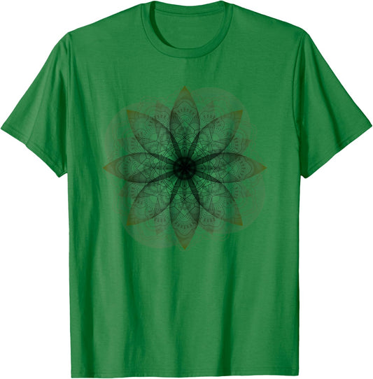 Lotus Mandala | Spiritual New Age Buddhist Yoga T Shirt T-Shirt - T-Shirt | Irish Green