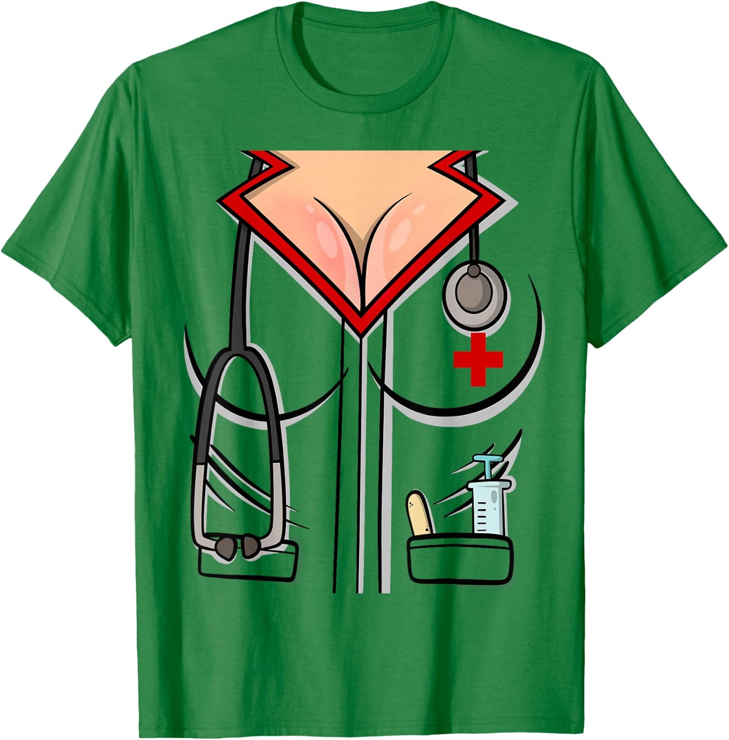 Sexy Nurse Halloween Costume T-Shirt - T-Shirt | Irish Green