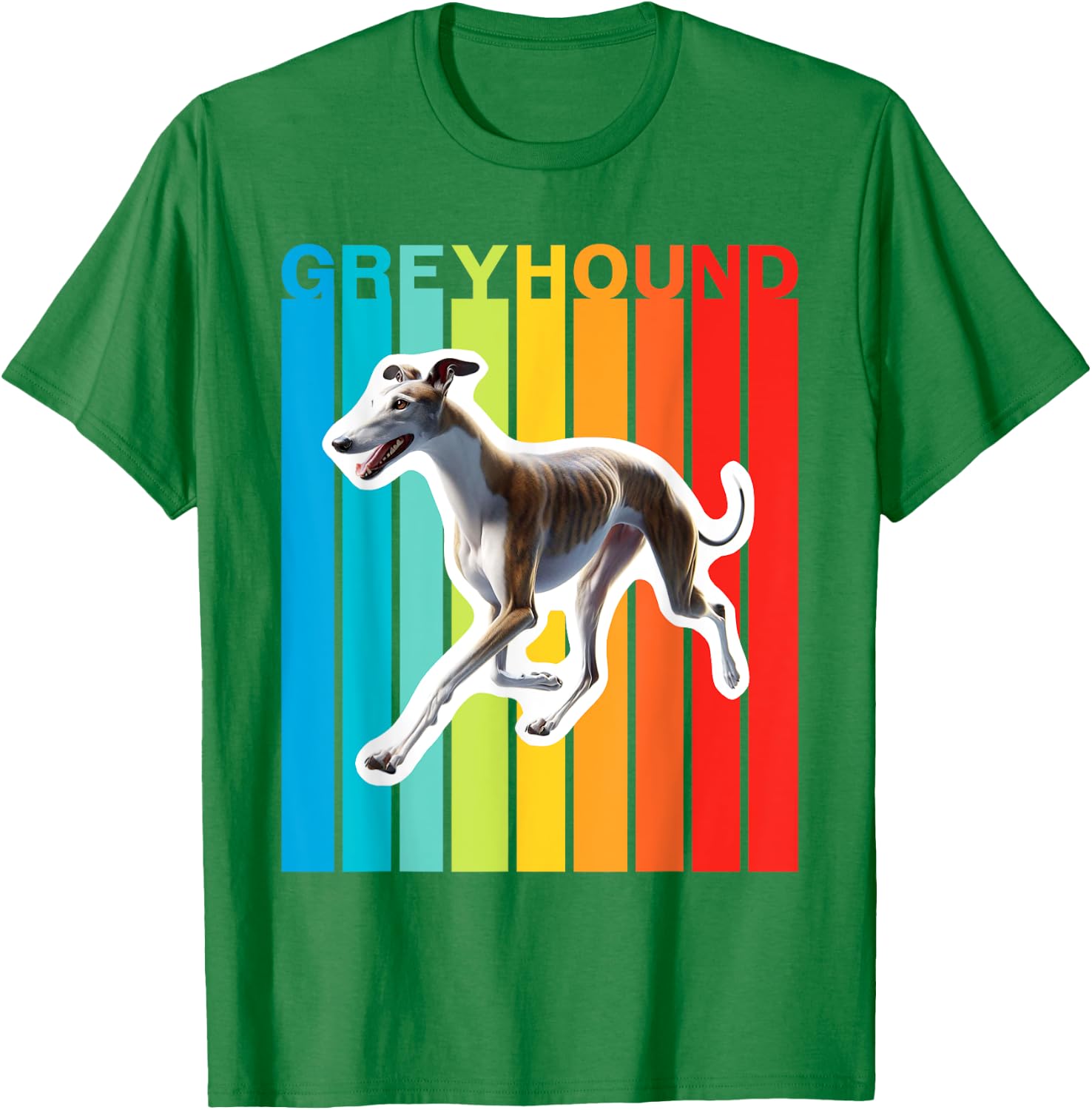 Colorful Greyhound T-Shirt - T-Shirt | Irish Green