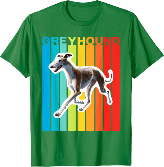 Colorful Greyhound T-Shirt - T-Shirt | Irish Green