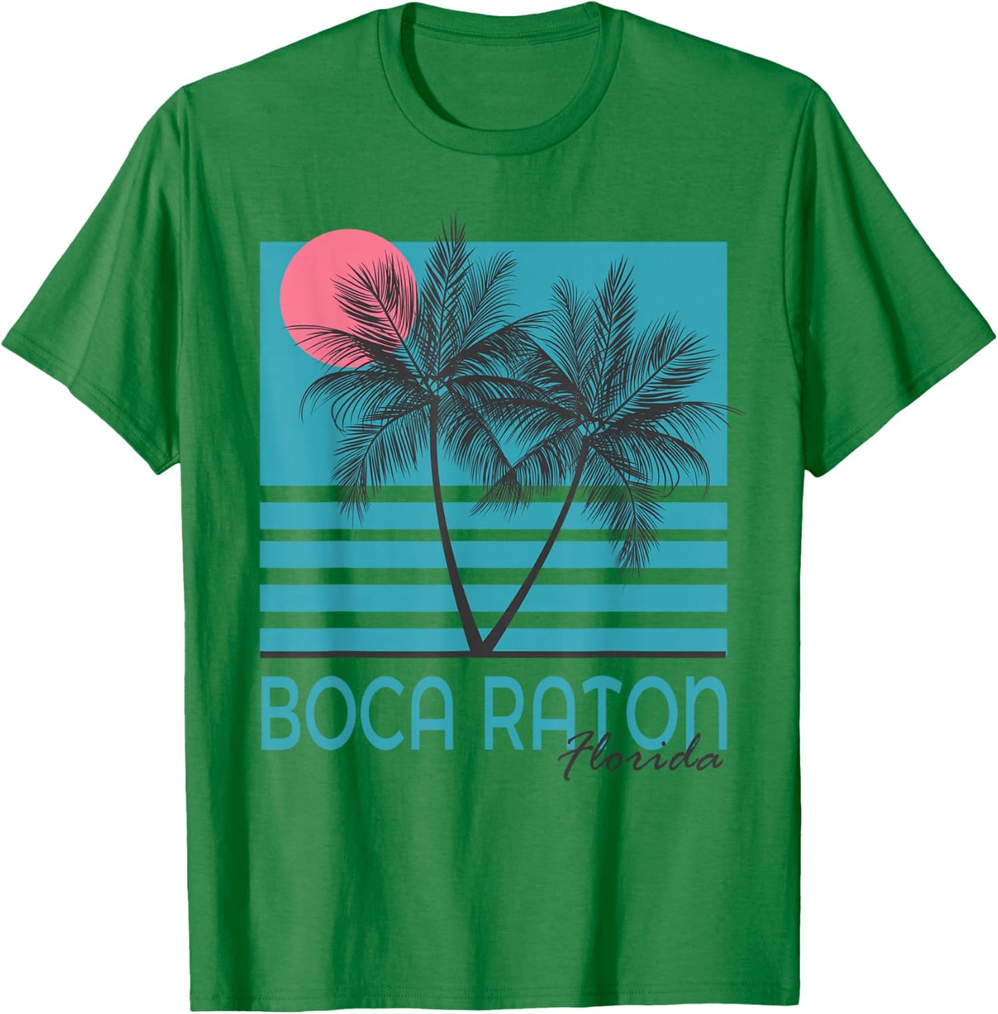Boca Raton FL T Shirt Vintage Florida Souvenirs T-Shirt - T-Shirt | Irish Green
