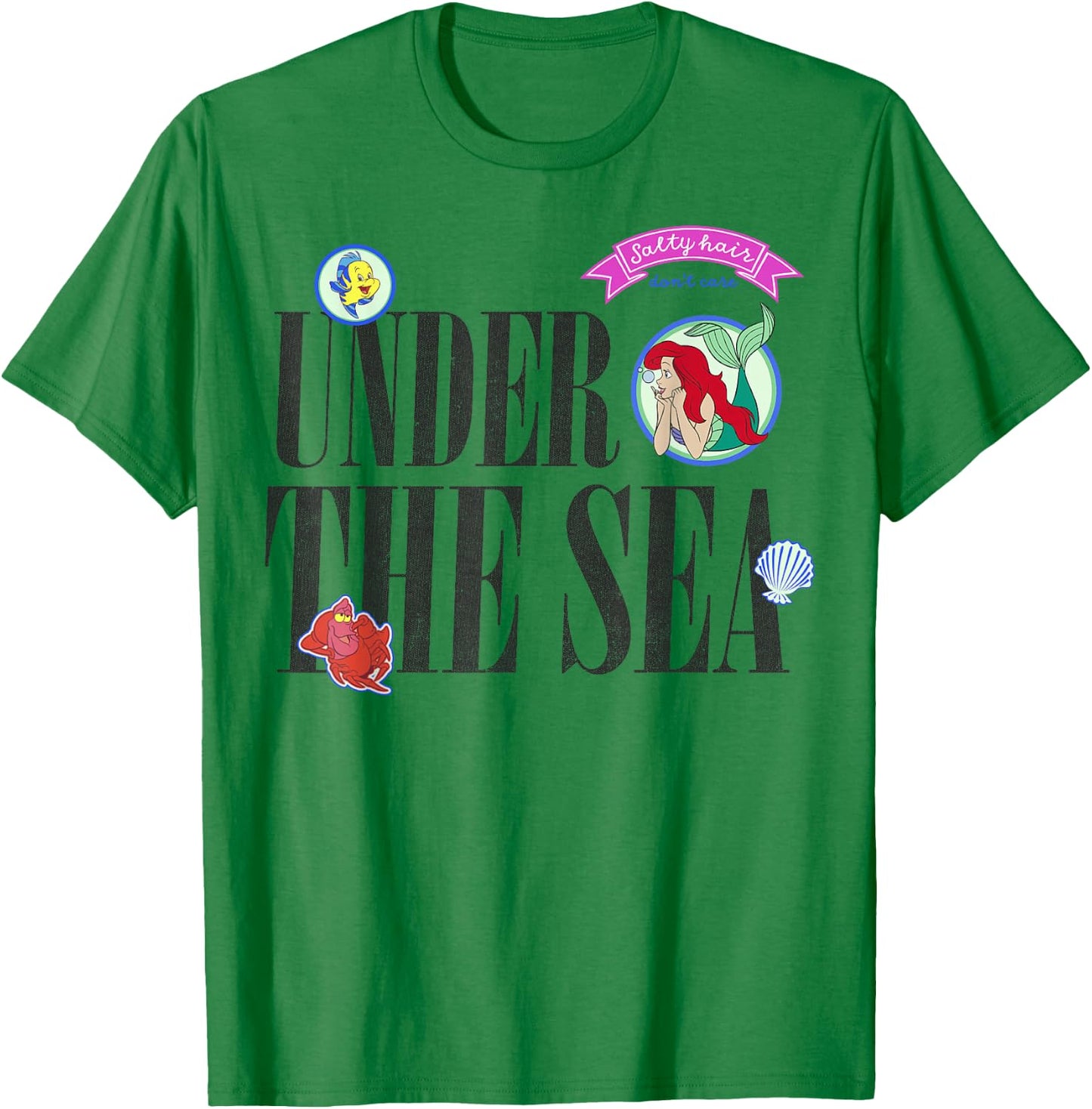 Disney The Little Mermaid Ariel Under The Sea T-Shirt - T-Shirt | Irish Green