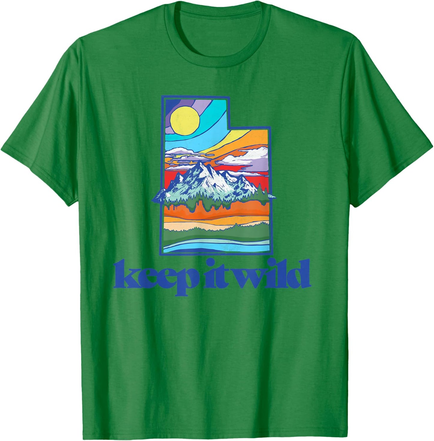 Keep It Wild Utah Vintage Nature Outdoor Graphic T-Shirt - T-Shirt | Irish Green