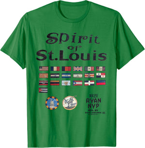 Spirit of St. Louis | Historical Aviation Series T-Shirt - T-Shirt | Irish Green