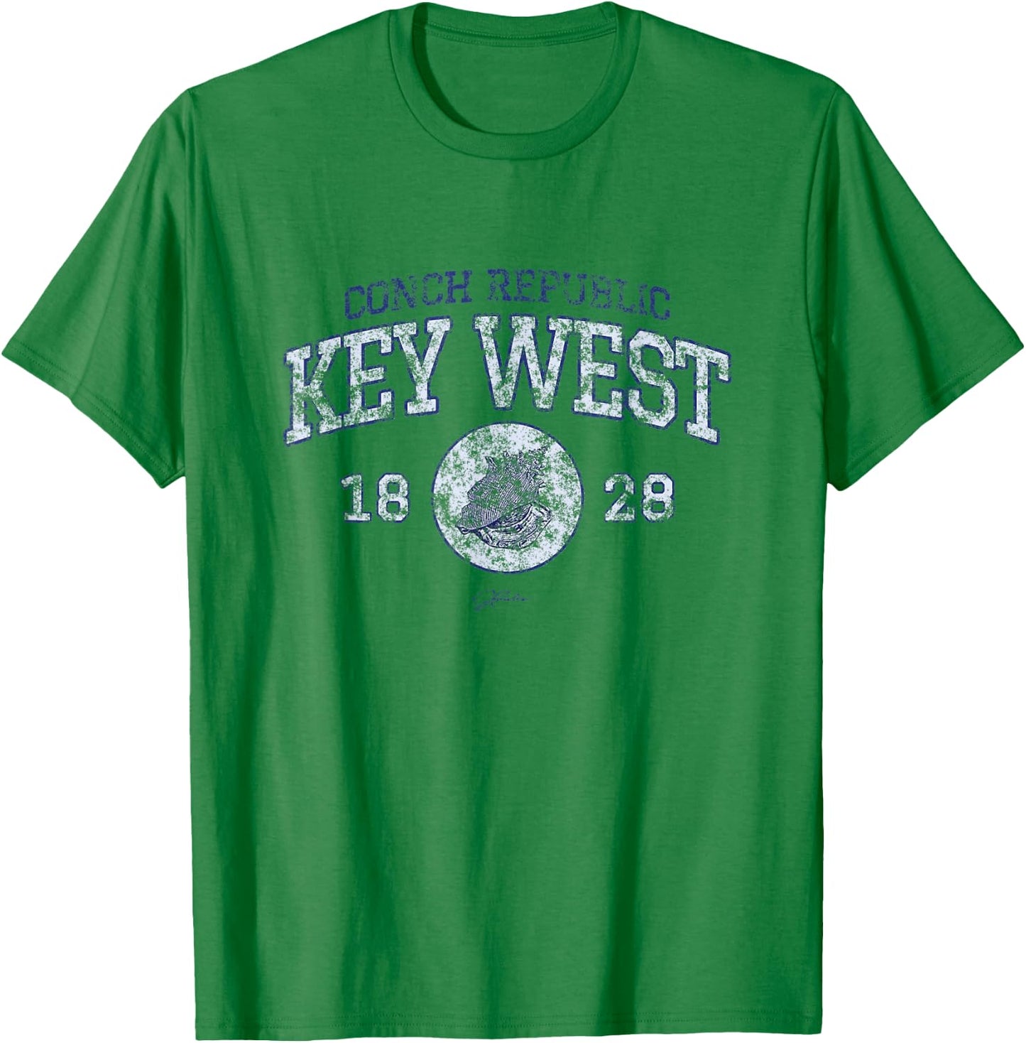 JCombs: Key West, Conch Republic, 1828 T-Shirt - T-Shirt | Irish Green