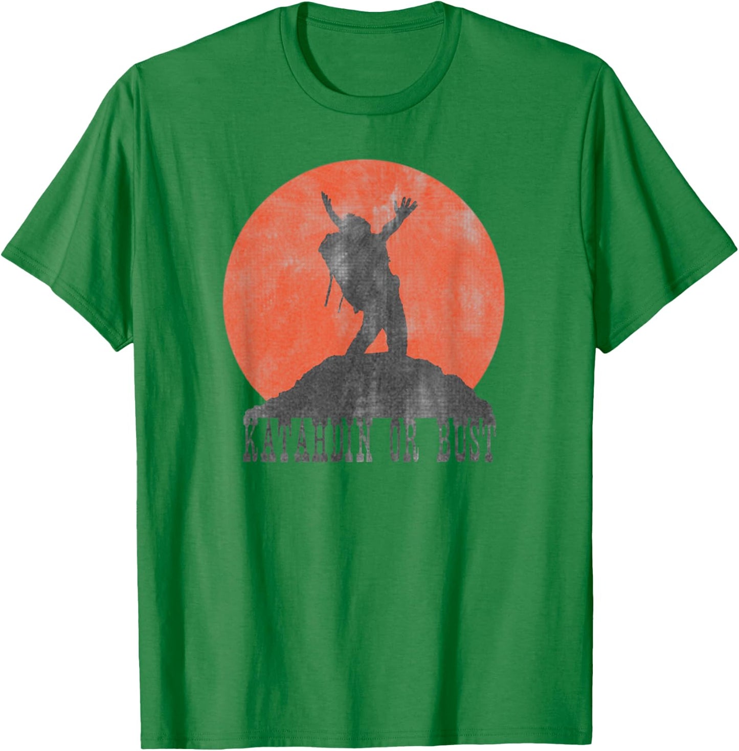 KATAHDIN OR BUST Appalachian Trail Vintage Retro Hiking Gift T-Shirt - T-Shirt | Irish Green