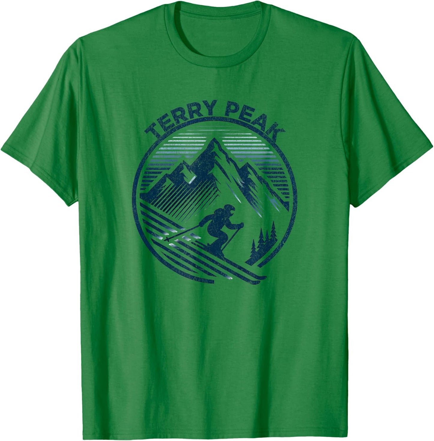 Terry Peak South Dakota Ski Resort Winter Skiing T-Shirt - T-Shirt | Irish Green