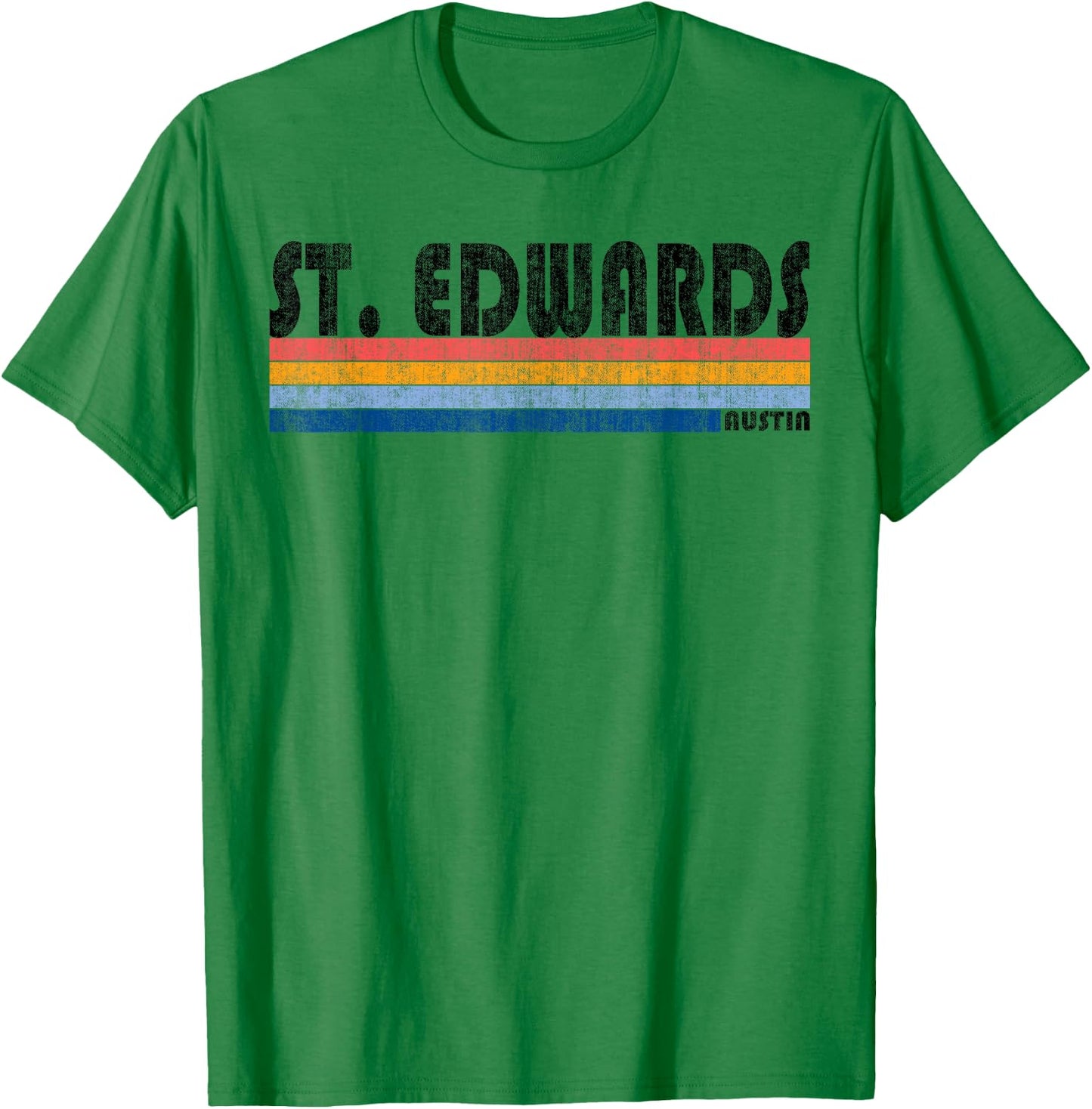 Vintage 1980s Style St. Edwards TX T Shirt T-Shirt - T-Shirt | Irish Green