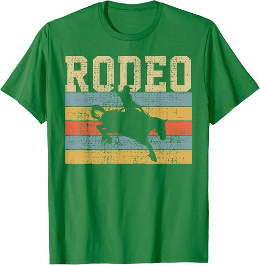Rodeo Cowboy Horse Riding Western T-Shirt - T-Shirt | Irish Green