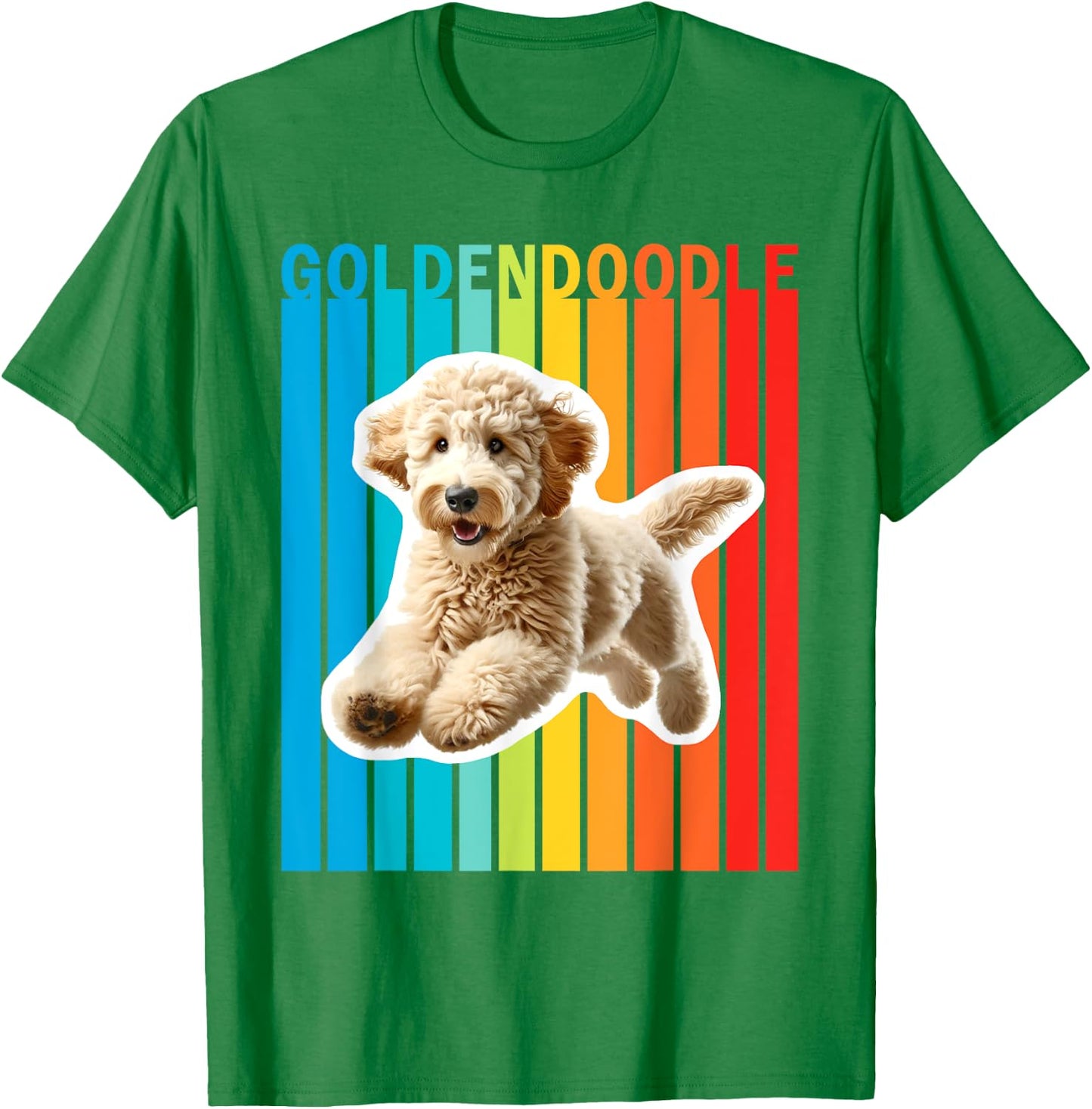 Colorful Goldendoodle T-Shirt - T-Shirt | Irish Green