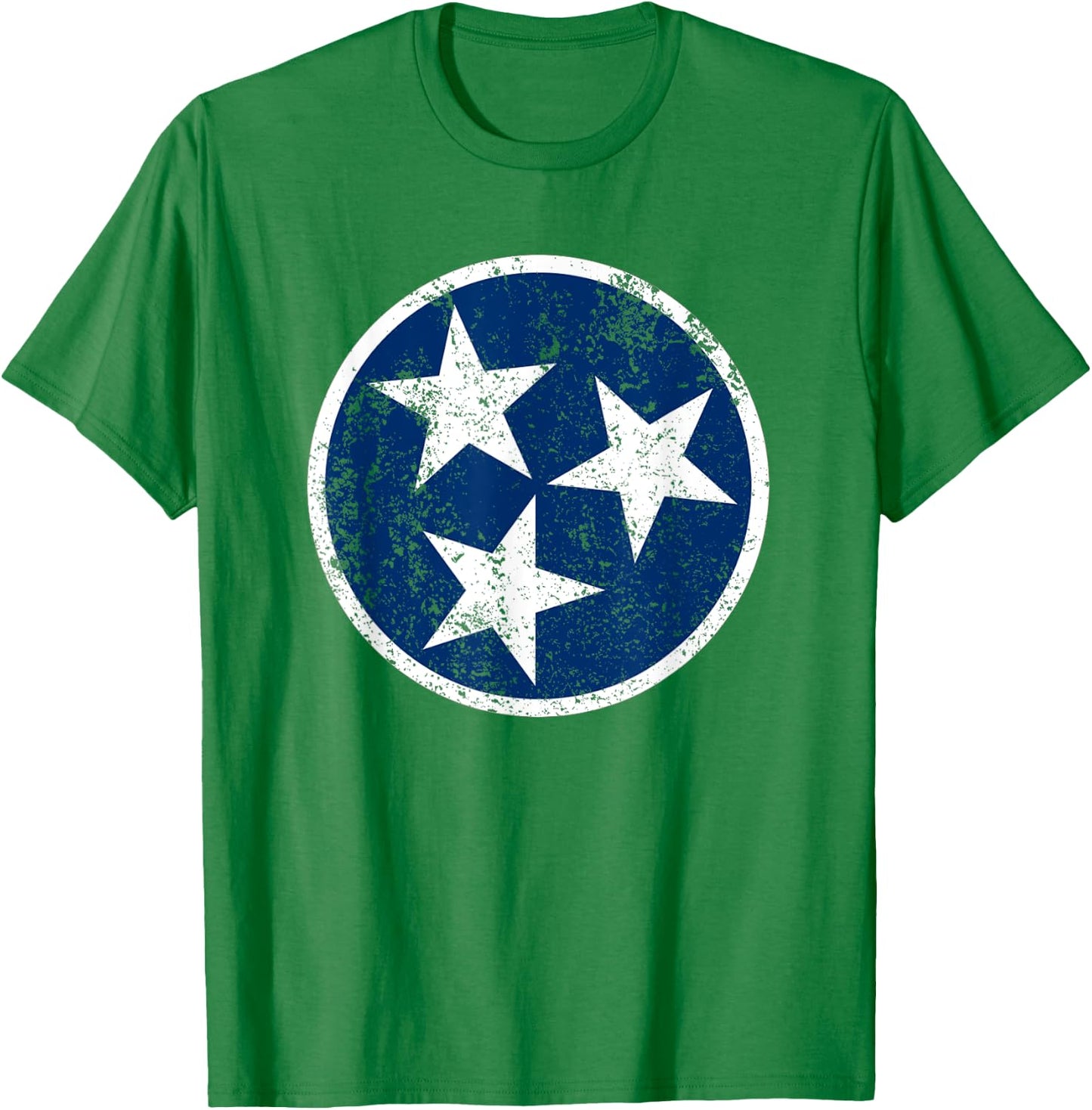 Tennessee Flag Star Logo Volunteer State Nashville T Shirt T-Shirt - T-Shirt | Irish Green
