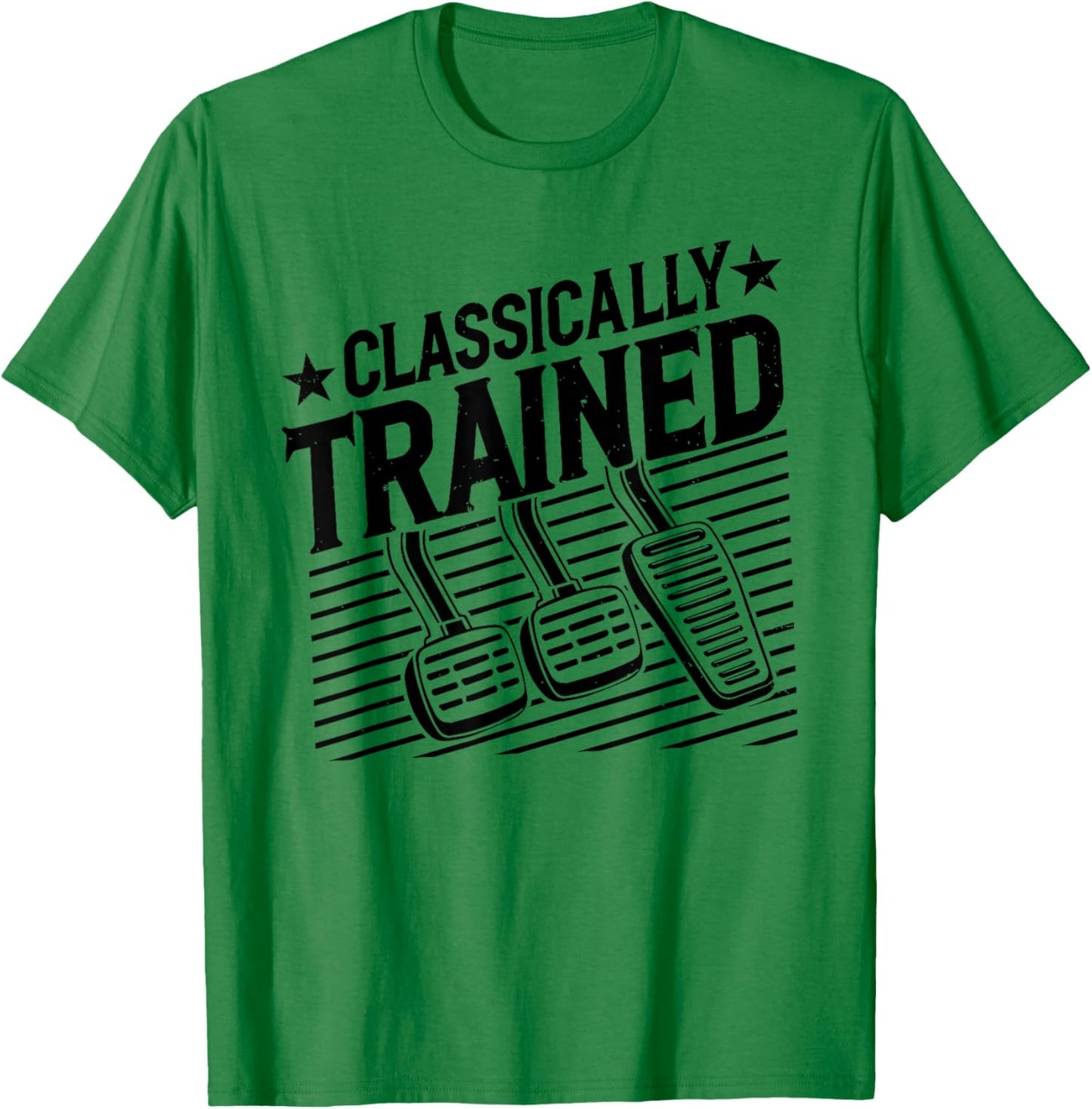 Classically Trained Funny Gear Manual Transmission Driver T-Shirt - T-Shirt | Irish Green