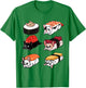 Sushi French Bulldog Funny T- by Huebucket T-Shirt - T-Shirt | Irish Green