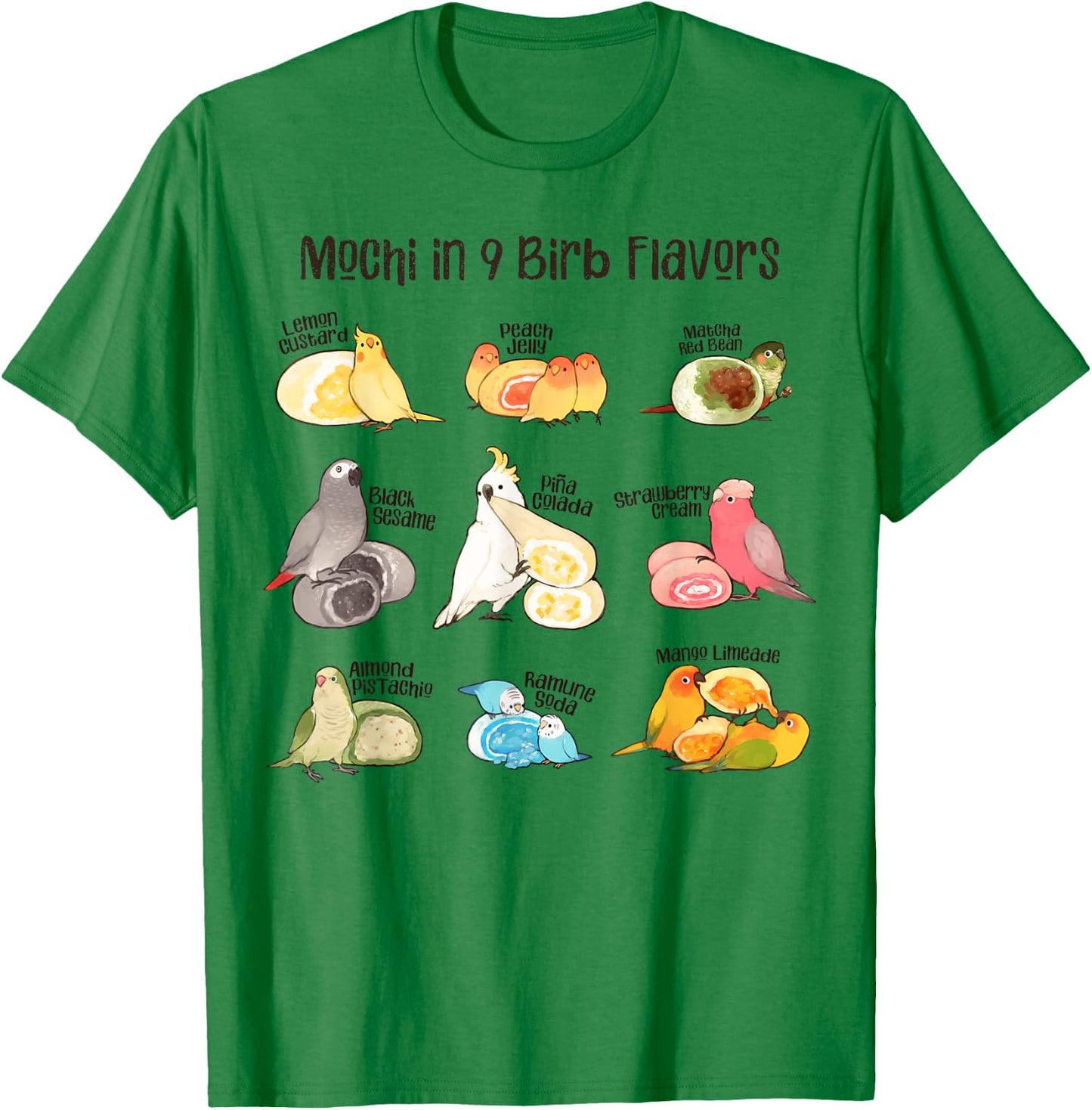 Bird Mochi T-Shirt - T-Shirt | Irish Green