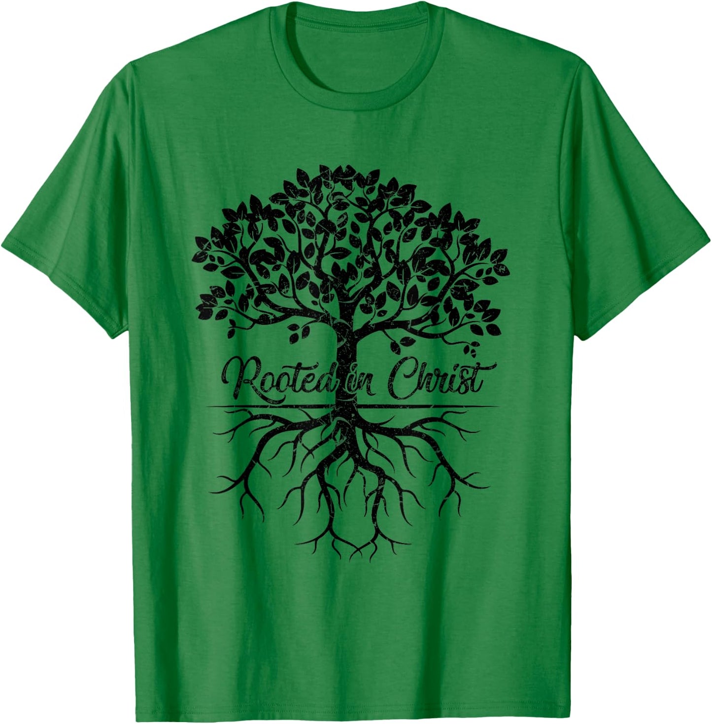 Rooted in Christ Shirt Christian Faith Bible Verse Mom T-Shirt - T-Shirt | Irish Green