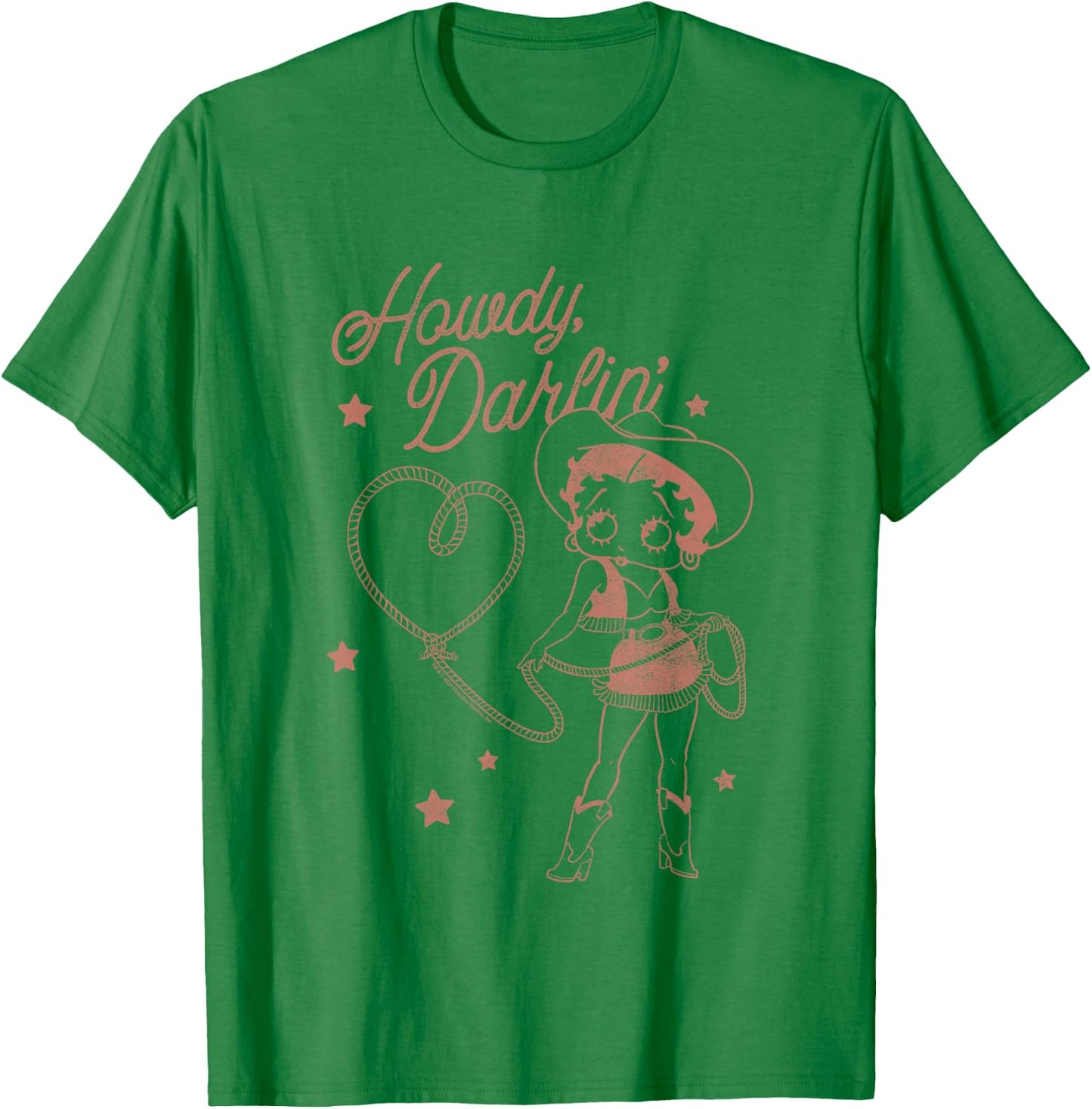 Betty Boop Howdy Darlin' Vintage Rodeo Betty T-Shirt - T-Shirt | Irish Green