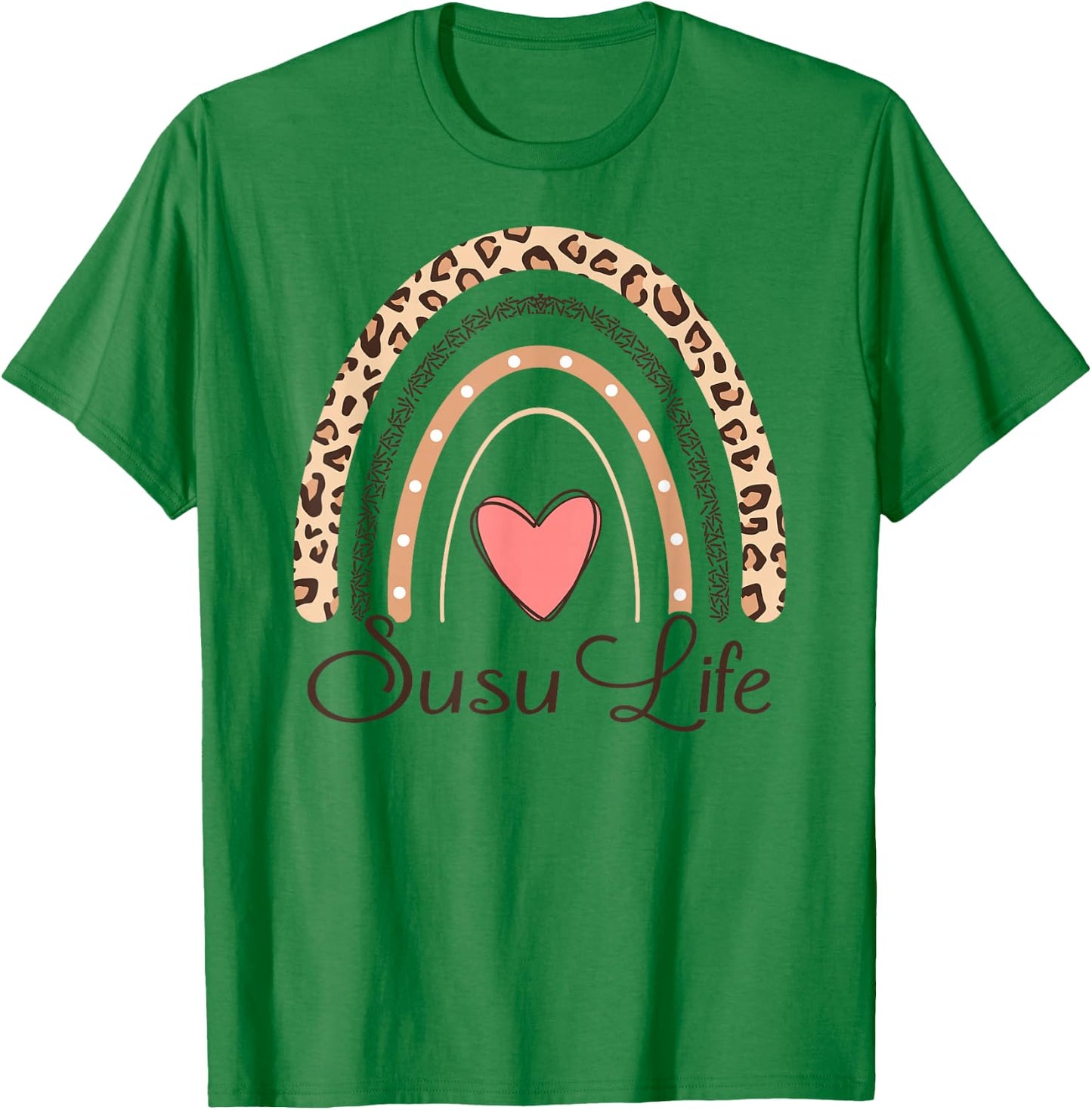 Susu Life Boho Rainbow Funny Grandma Susu T-Shirt - T-Shirt | Irish Green