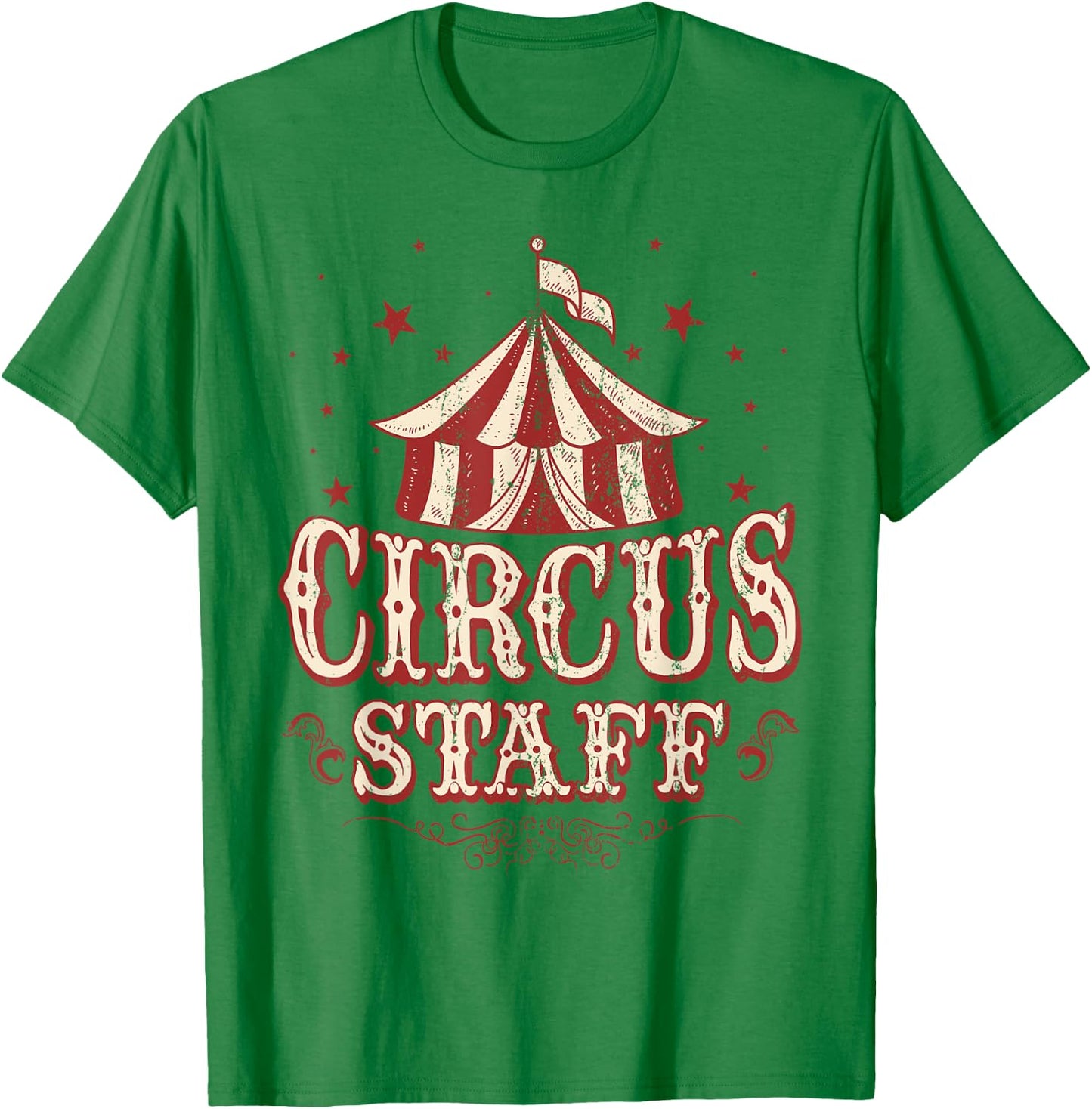 Vintage Circus Themed Birthday Party T Shirt - Circus Staff T-Shirt - T-Shirt | Irish Green