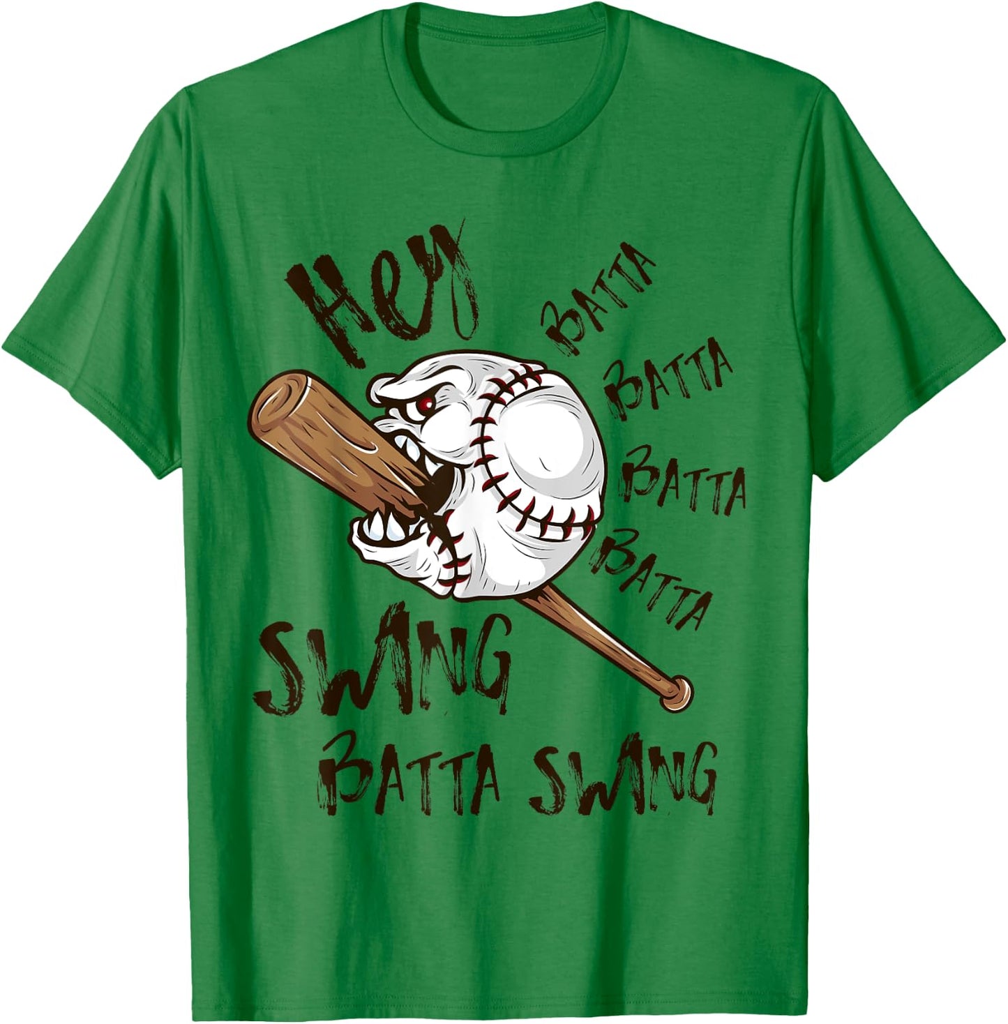 Hey Batter Batter Swing Funny Baseball Pitcher Support Shirt T-Shirt - T-Shirt | Irish Green