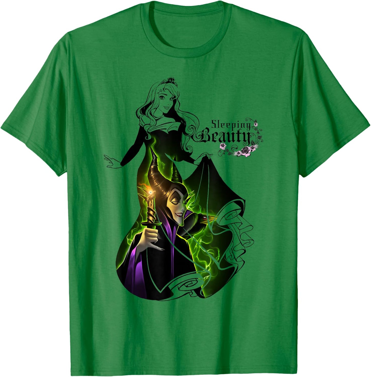 Disney Sleeping Beauty Aurora Dress With Maleficent T-Shirt - T-Shirt | Irish Green