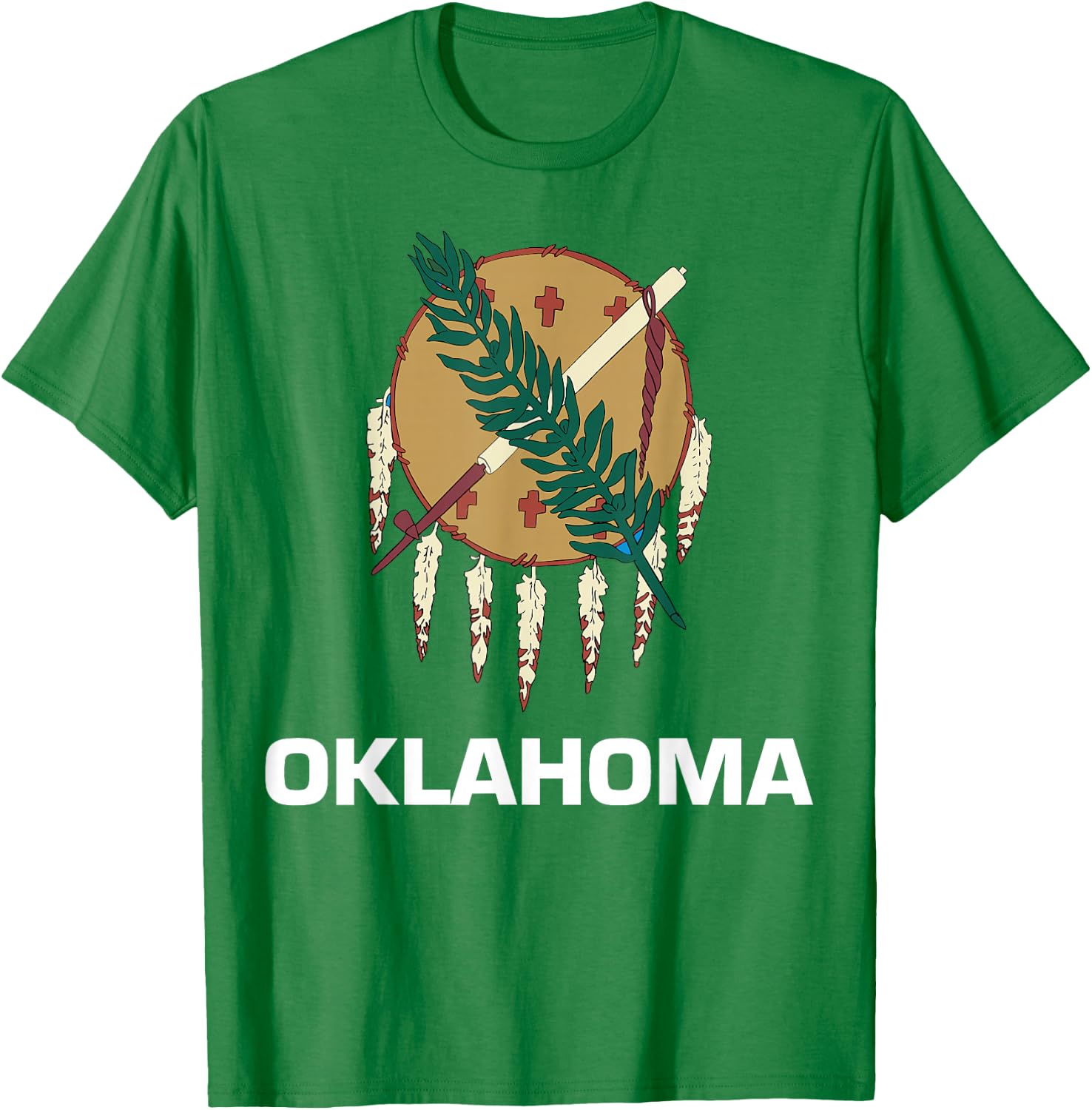 Oklahoma OK state Flag USA T Shirt T-Shirt - T-Shirt | Irish Green