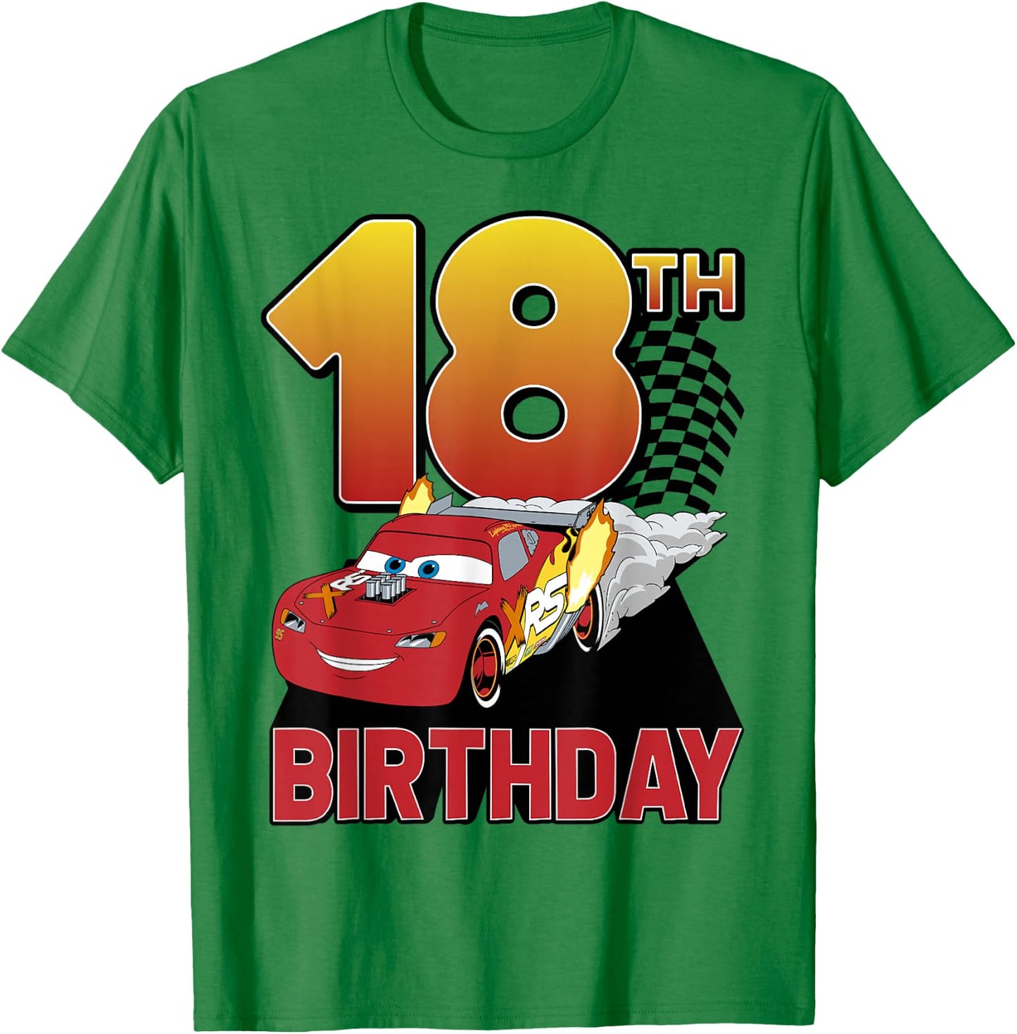 Disney Pixar Cars 18th Birthday Racer McQueen T-Shirt - T-Shirt | Irish Green