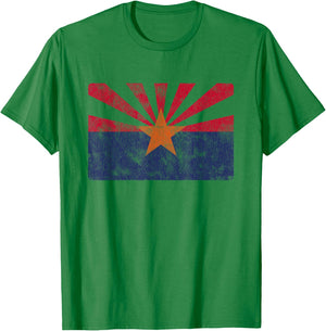 Retro Arizona Flag of AZ Souvenir T-Shirt - T-Shirt | Irish Green
