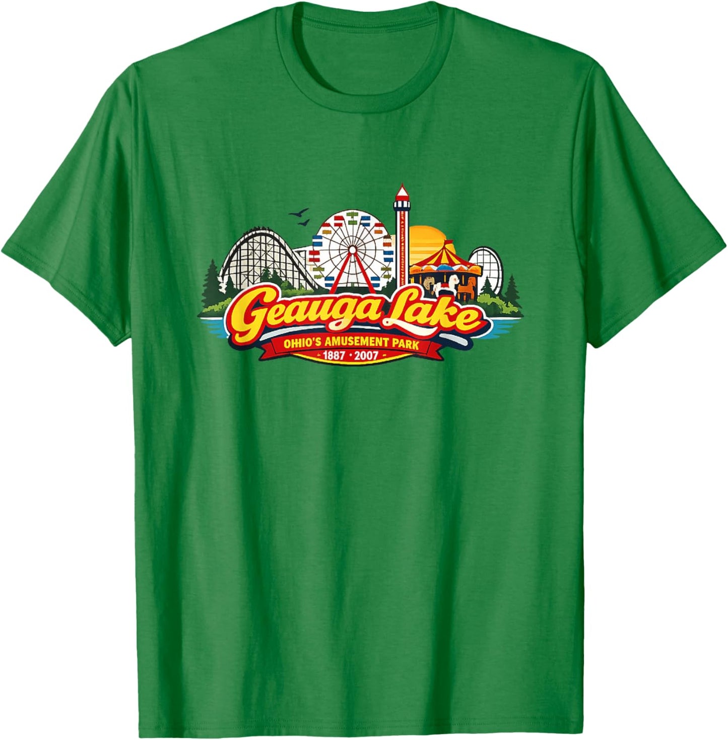 Geauga Lake Ohio Amusement Park Nostalgia T-Shirt - T-Shirt | Irish Green